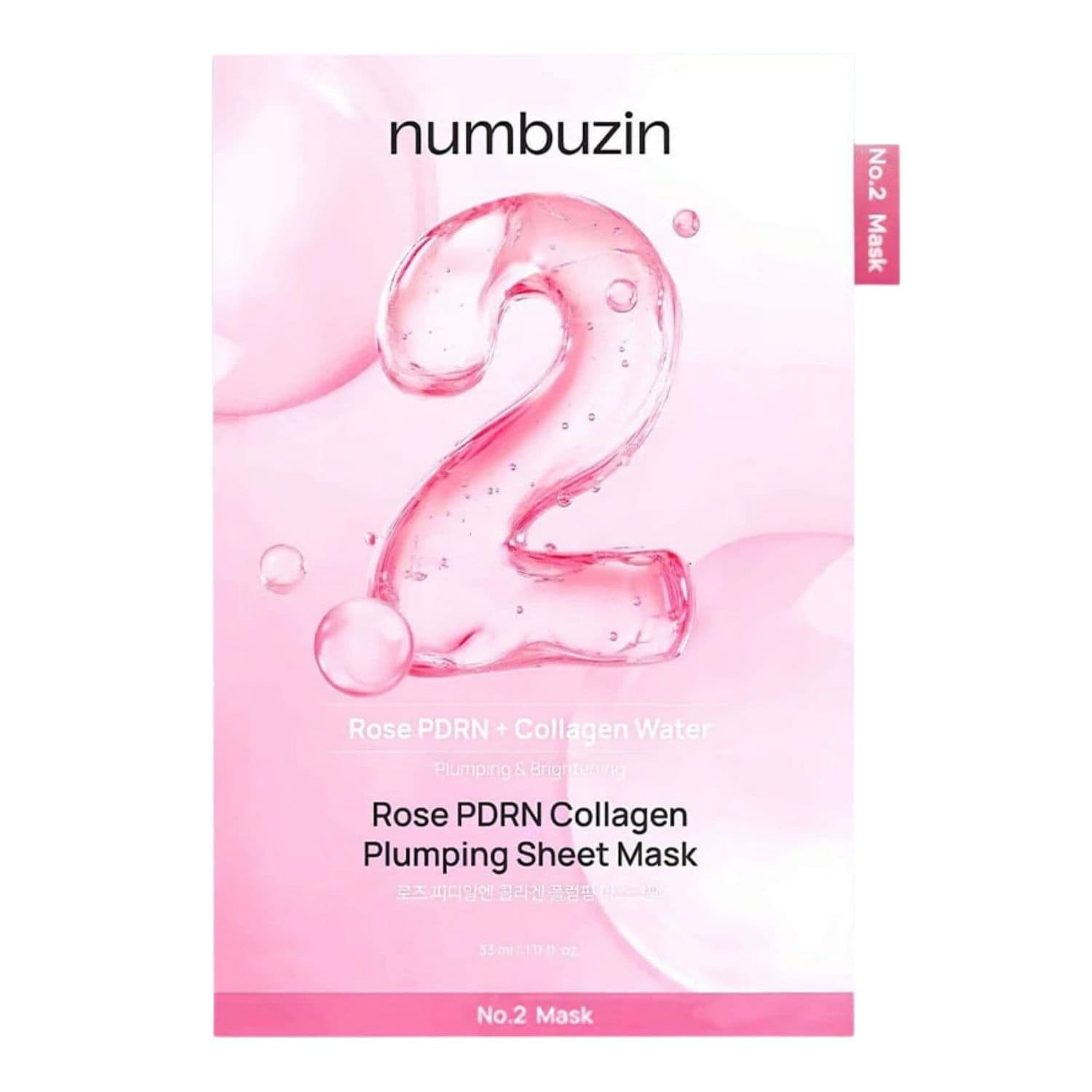 No.2 Rose PDRN Collagen Plumping Sheet Mask ujędrniająca maska kolagenowa w płachcie z PDRN