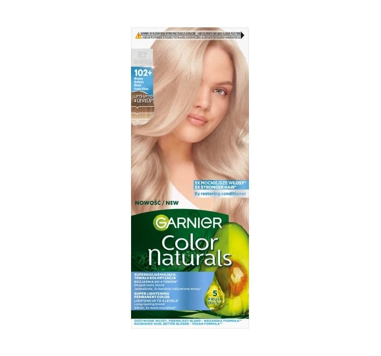 Color Naturals Creme trwała koloryzacja 102+ Mroźny Srebrny Blond