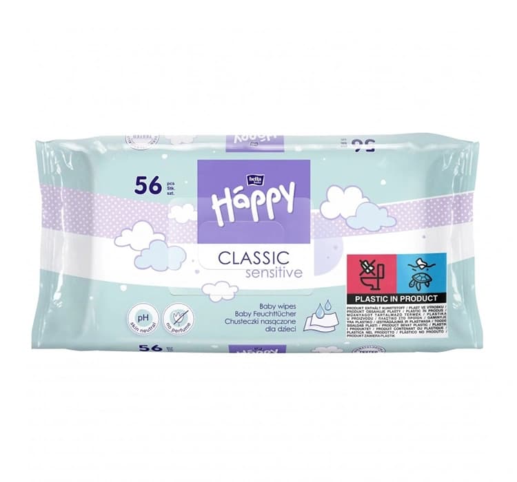 Baby Happy Classic Sensitive chusteczki nasączone dla dzieci