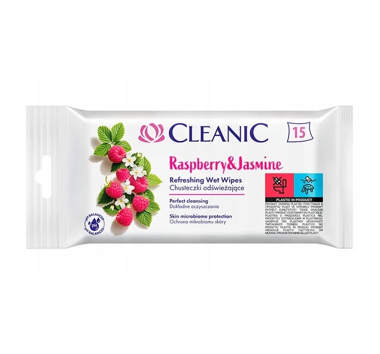 odświeżające chusteczki Raspberry & Jasmine