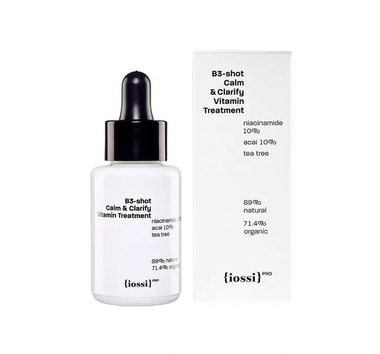 Isossi PRO B3-shot Calm & Clarify Vitamin Treatment kojąco-równoważące serum do twarzy z niacynamidem 10%
