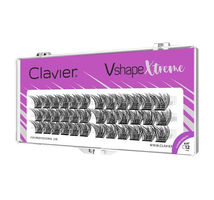 Vshape Xtreme kępki rzęs skręt C 12 mm