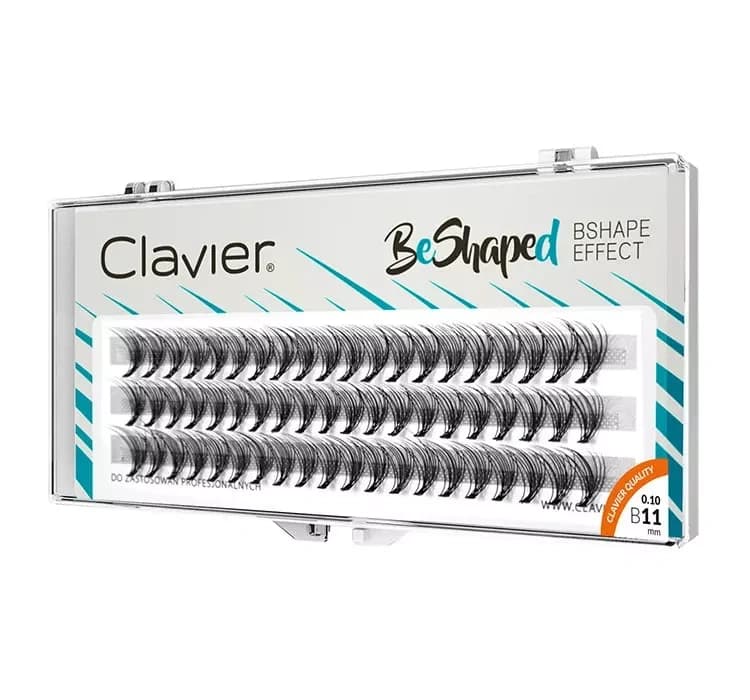 Beshaped kępki sztucznych rzęs 11 mm skręt B