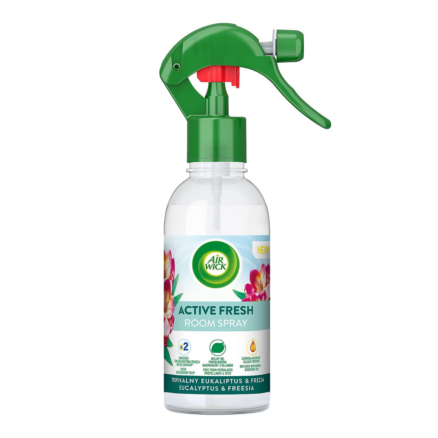 Active Fresh odświeżacz powietrza w sprayu Tropikalny Eukaliptus & Frezja