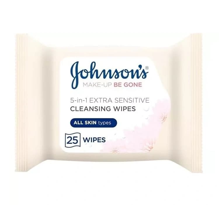 Johnson's Make-up Be Gone 5w1 Extra-Sensitive chusteczki do demakijażu twarzy