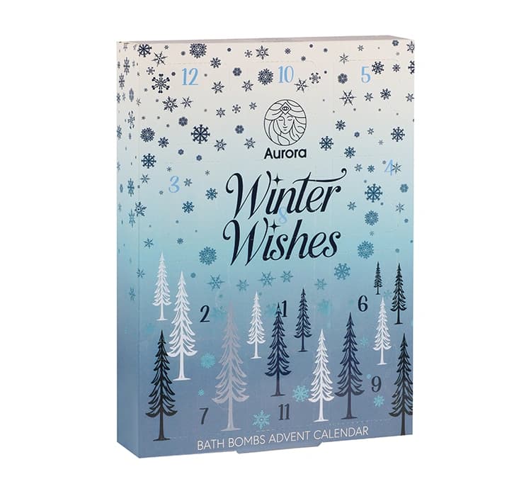 Winter Wishes Advent Calendar kalendarz adwentowy musujące kule do kąpieli