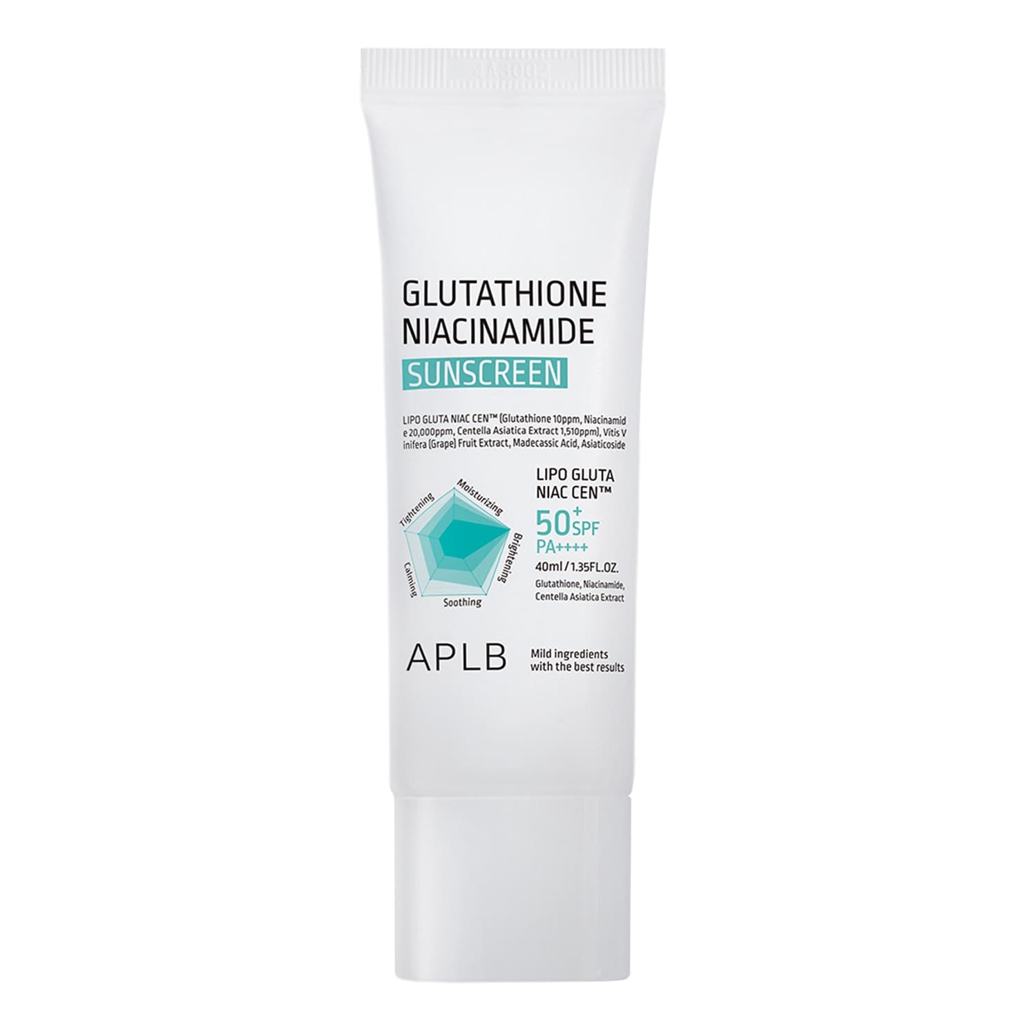 Glutathione Niacinamide Sunscreen rozjaśniający krem do twarzy z filtrem SPF50+ PA++++