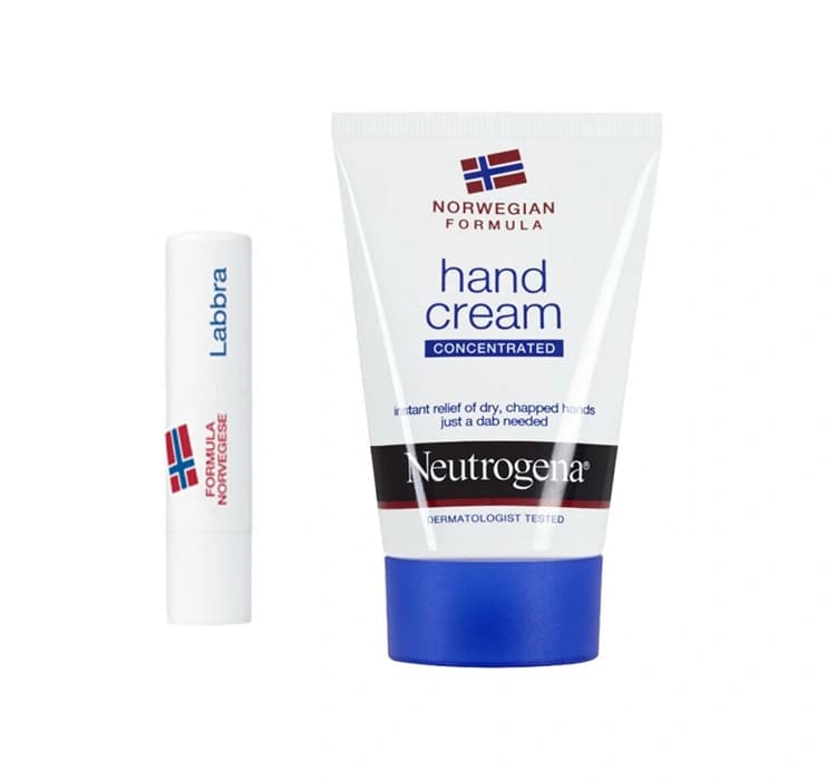 Zestaw Neutrogena krem do rąk + pomadka ochronna