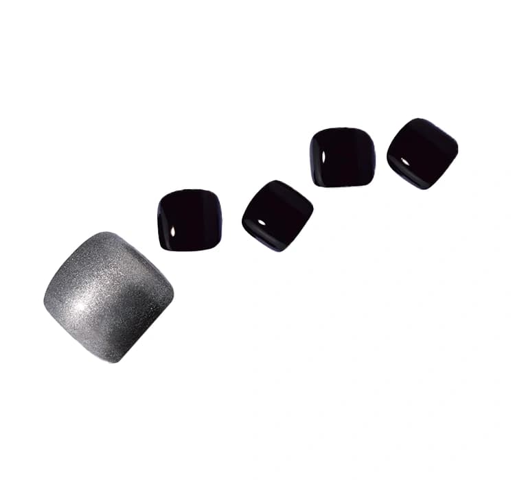 lakier hybrydowy w naklejce pedicure Black Hole