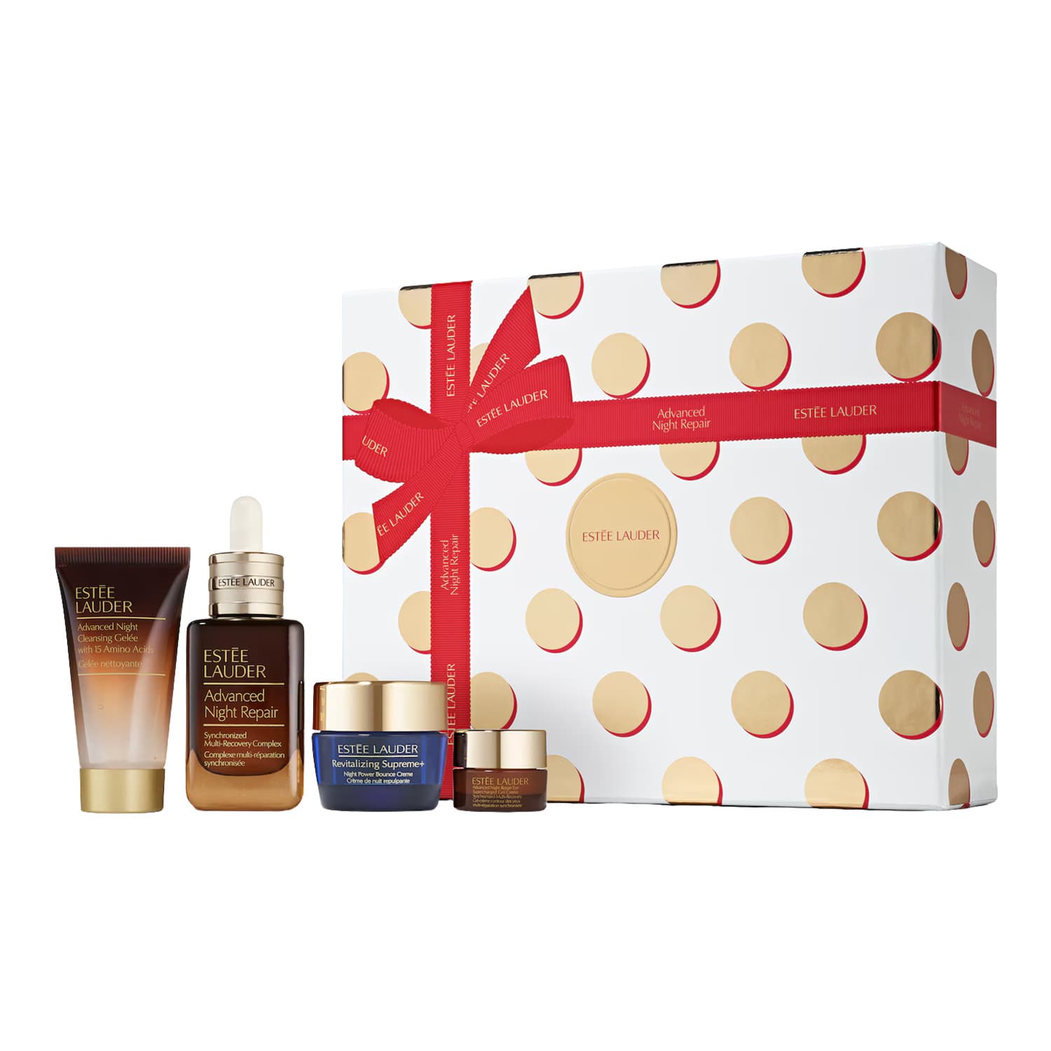 The Lift + Glow Routine zestaw żel do mycia twarzy Advanced Night + krem pod oczy Advanced Night Repair + serum Advanced Nigh
