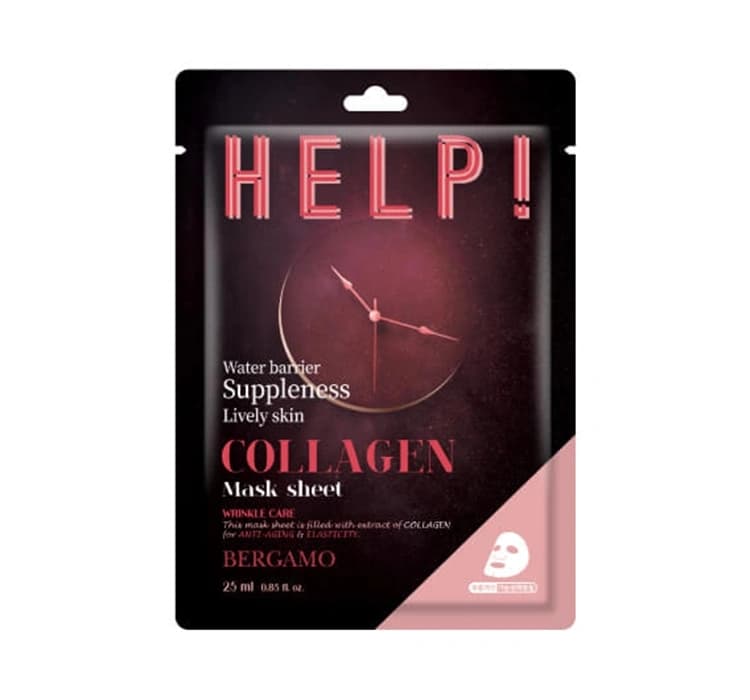 Uelastyczniająca maska w płachcie z kolagenem BERGAMO HELP!