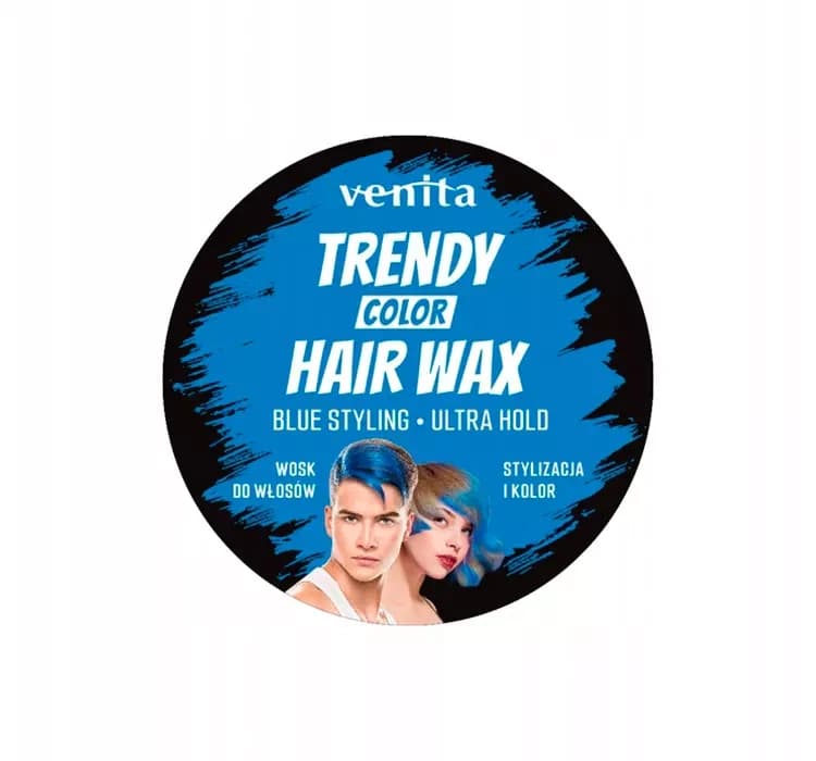 TRENDY COLOR HAIR WAX WOSK KOLORYZUJĄCO - STYLIZUJĄCY DO WŁOSÓW BLUE