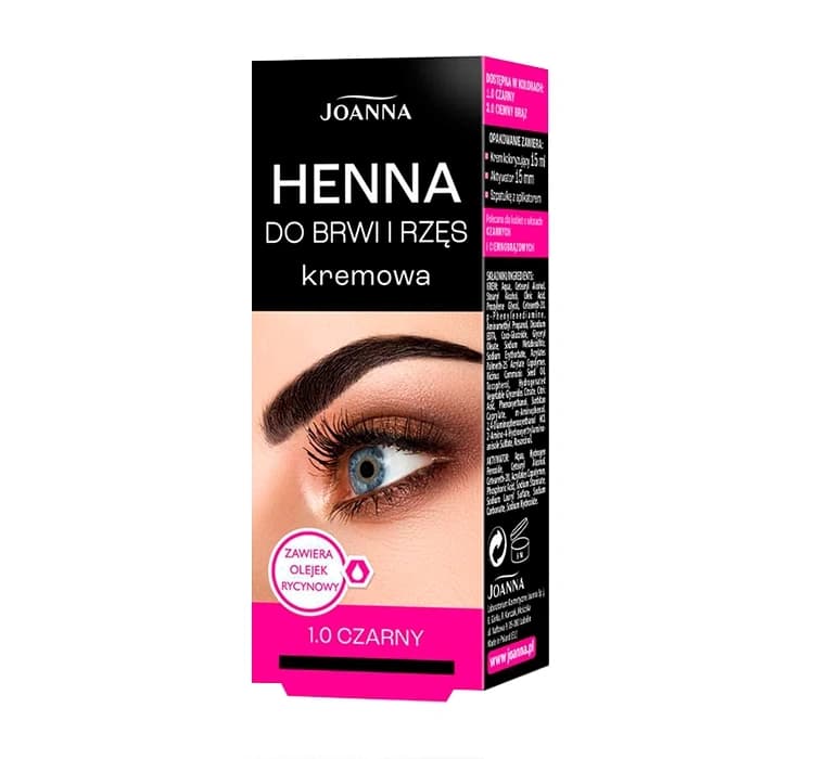 Kremowa Henna do brwi i rzęs 1.0 Czarny +