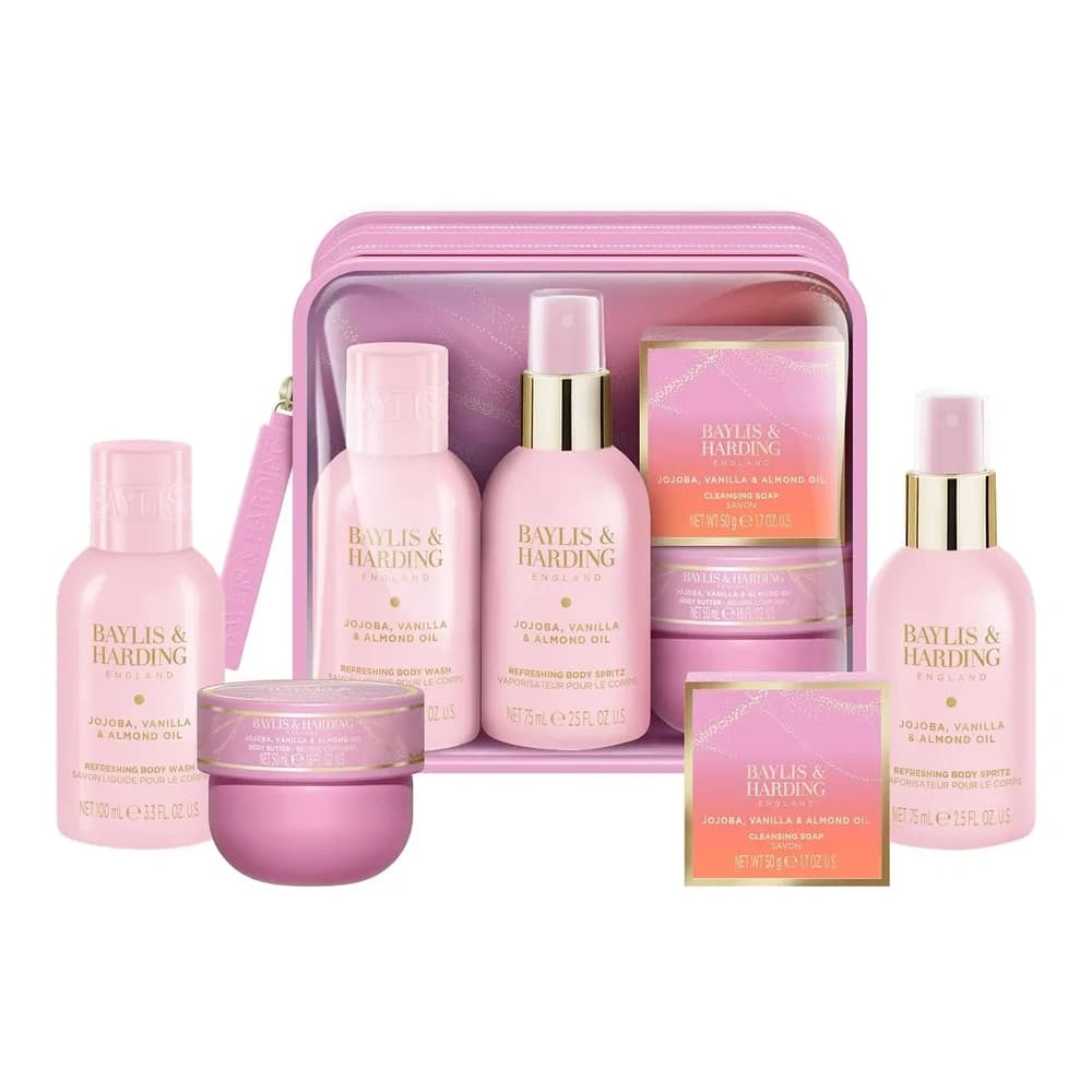 Jojoba, Vanilla & Almond Oil zestaw prezentowy płyn do mycia + mgiełka do ciała + masło do ciała + mydło