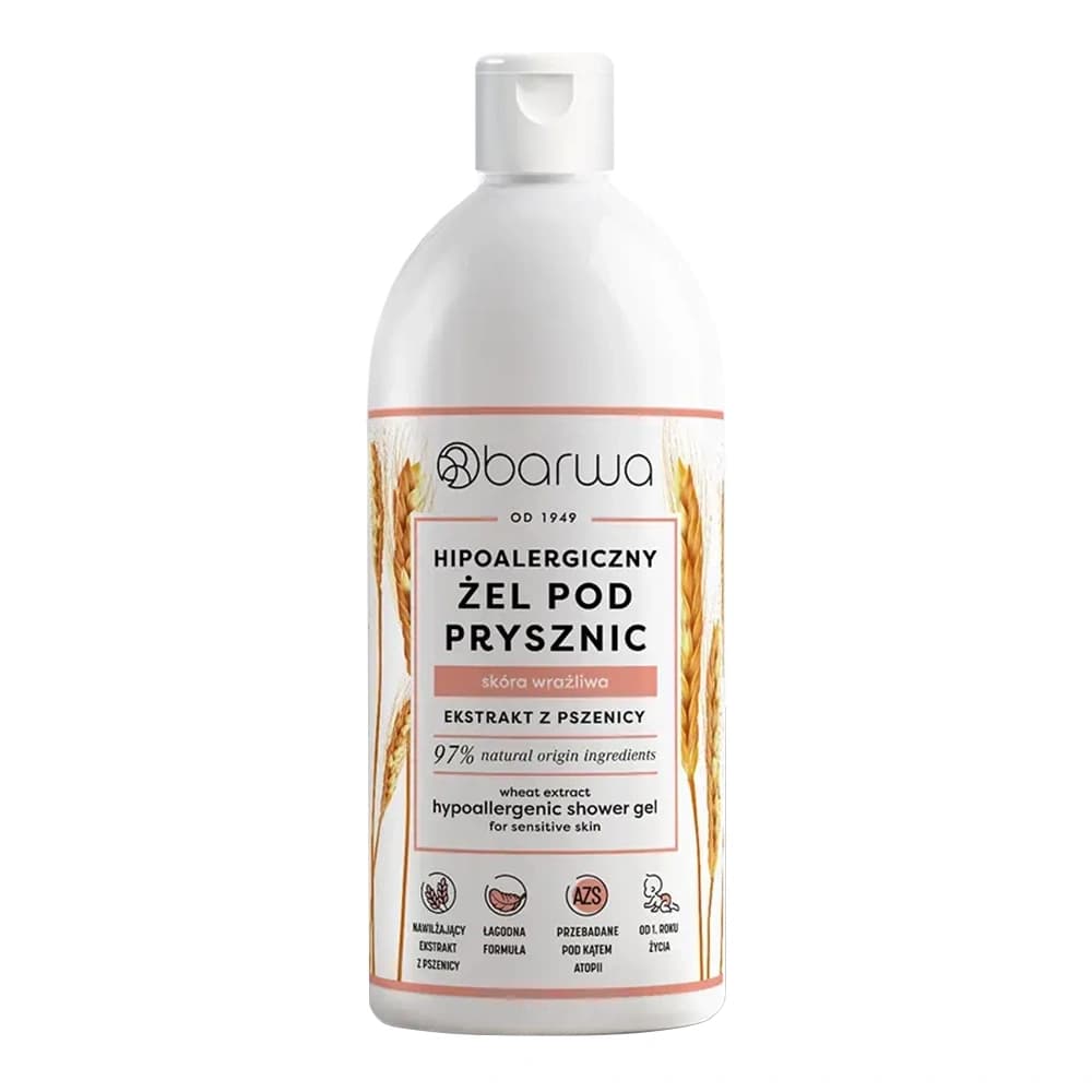 hipoalergiczny żel pod prysznic do skóry wrażliwej Ekstrakt z Pszenicy