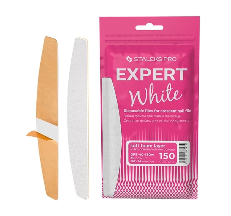 Pro Expert White wymienne nakładki do pilnika półksiężycowego Expert 40 150 grip