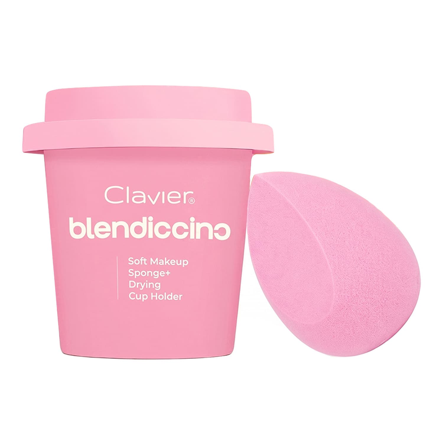 Blendiccino zestaw gąbeczka do makijażu + kubek do przechowywania Rose Presso