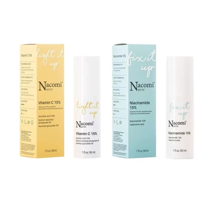 Next Level zestaw serum Light It Up Witamina C 15% + Fix It Up Niacynamide 15%