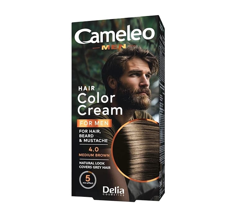 Men Hair Color Cream farba do włosów i brody 4.0 Średni brąz