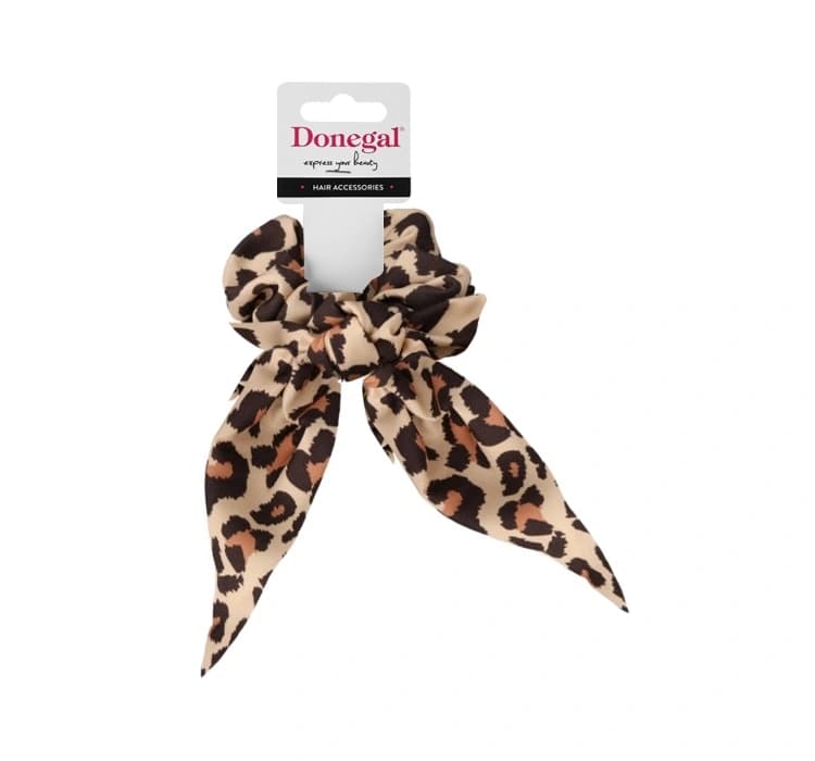 gumka do włosów scrunchie z kokardą FA-5621 Panterka