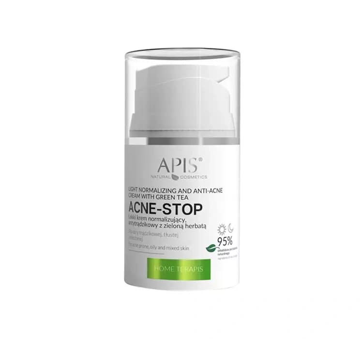 Acne Stop lekki krem normalizujący antytrądzikowy z zieloną herbatą
