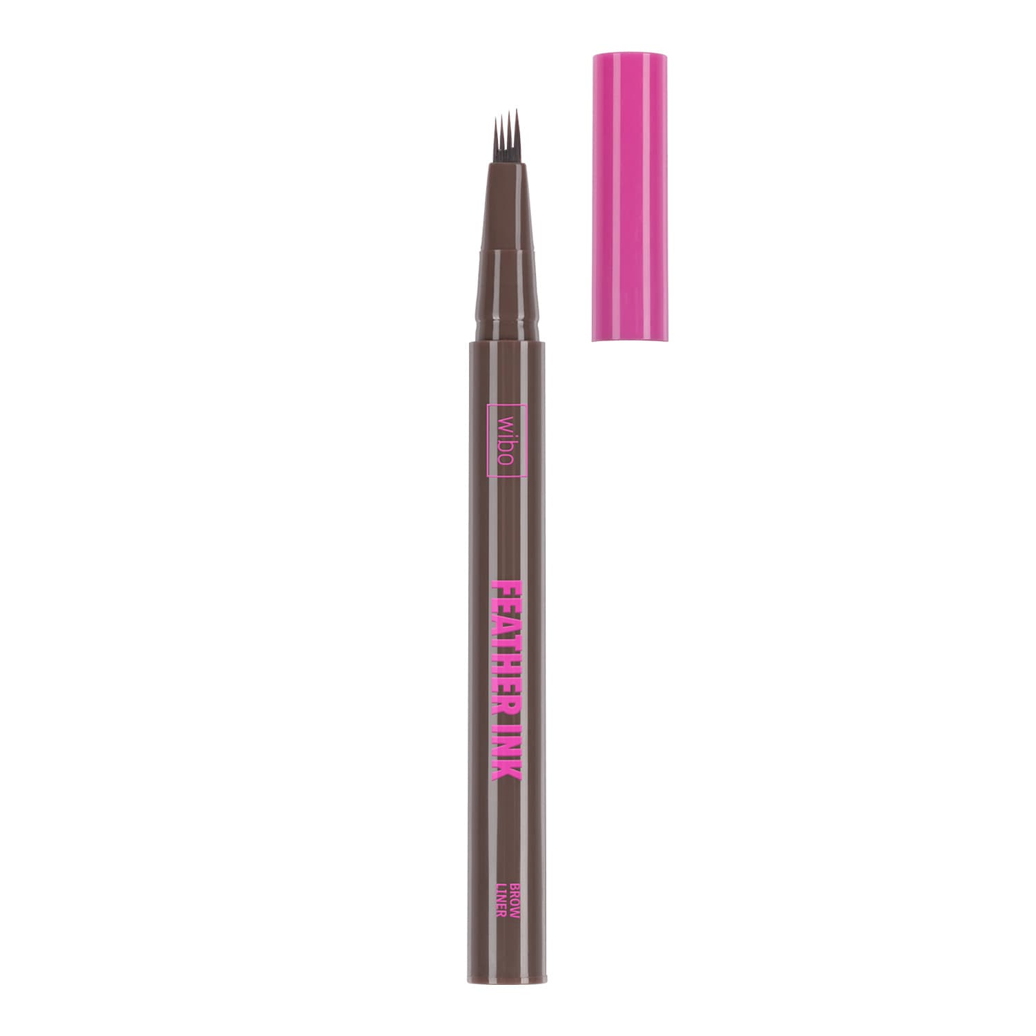 Feather Ink pisak do brwi z poczwórną końcówką 02 Dark Brown