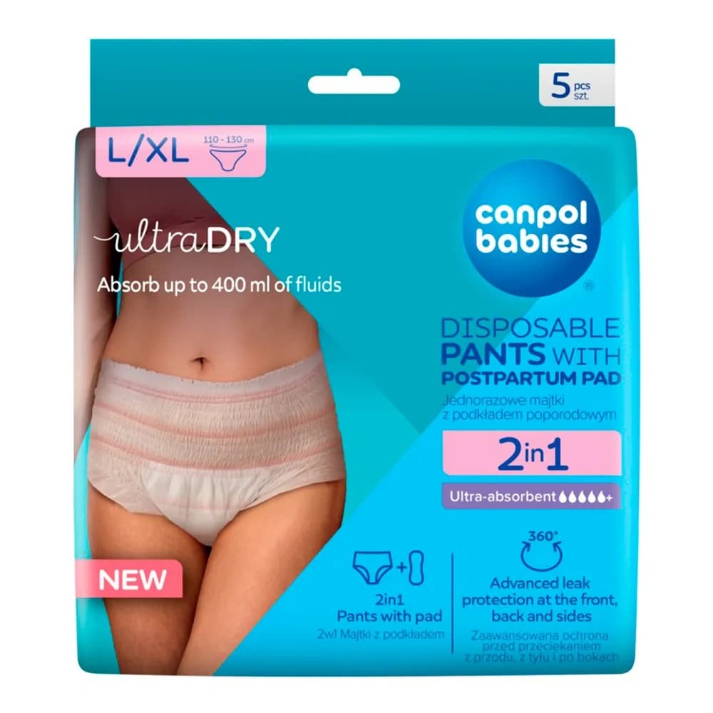 Ultra Dry jednorazowe majtki z podkładem poporodowym