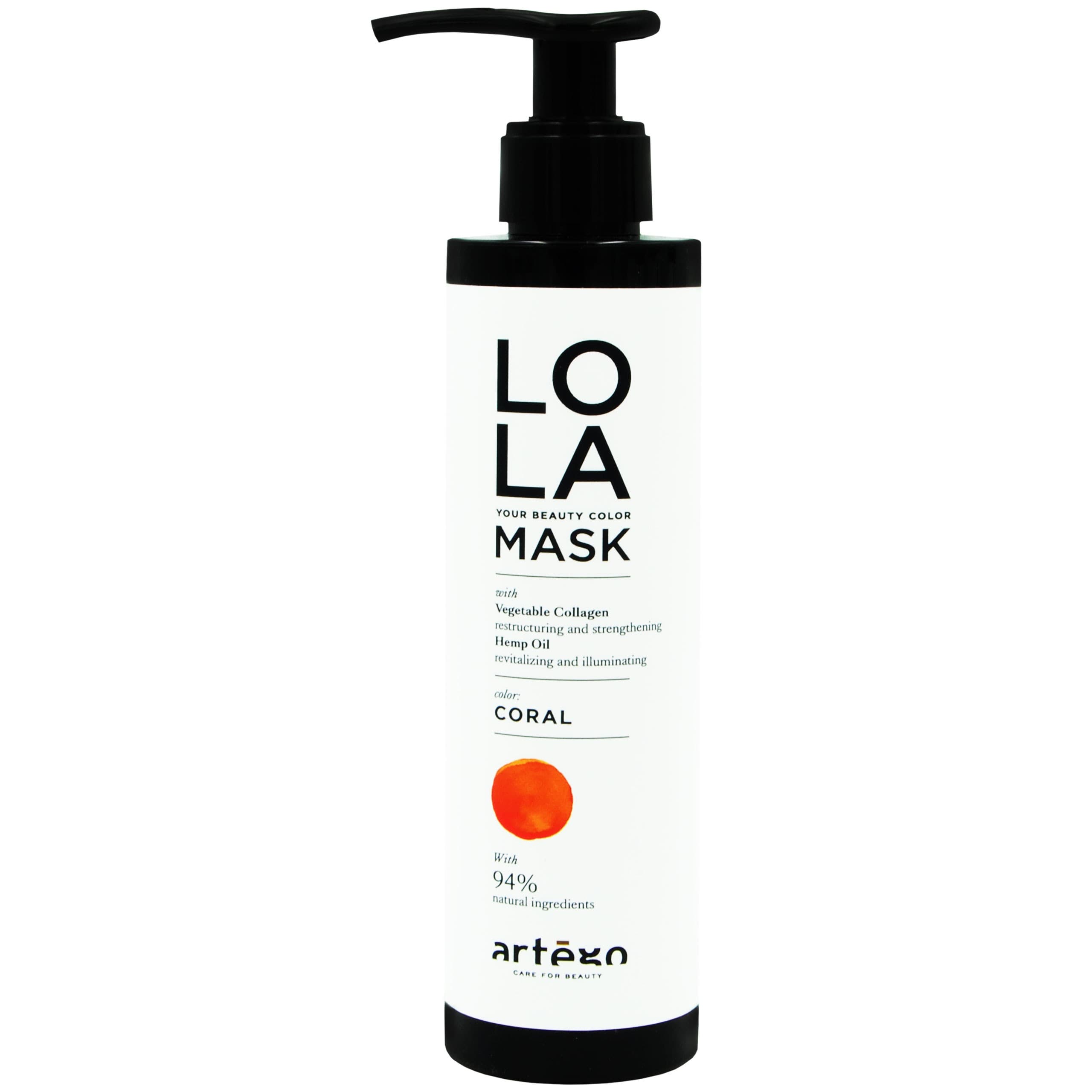 Lola Mask Coral maska intensywnie tonująco-regenerująca do włosów w odcieniu miedzi i czerwieni