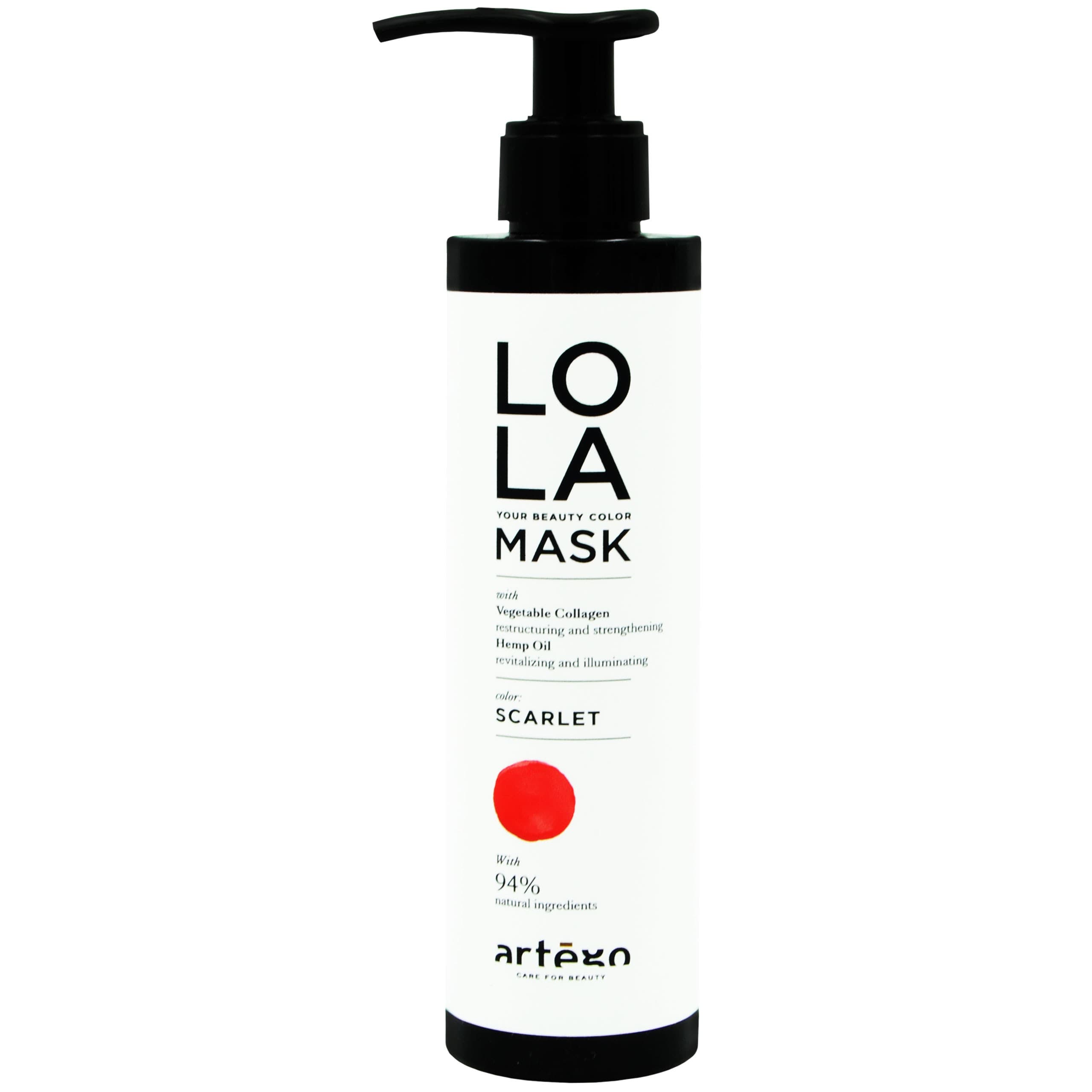 Lola Mask Scarlet maska do włosów w odcieniu mahoniu i czerwieni