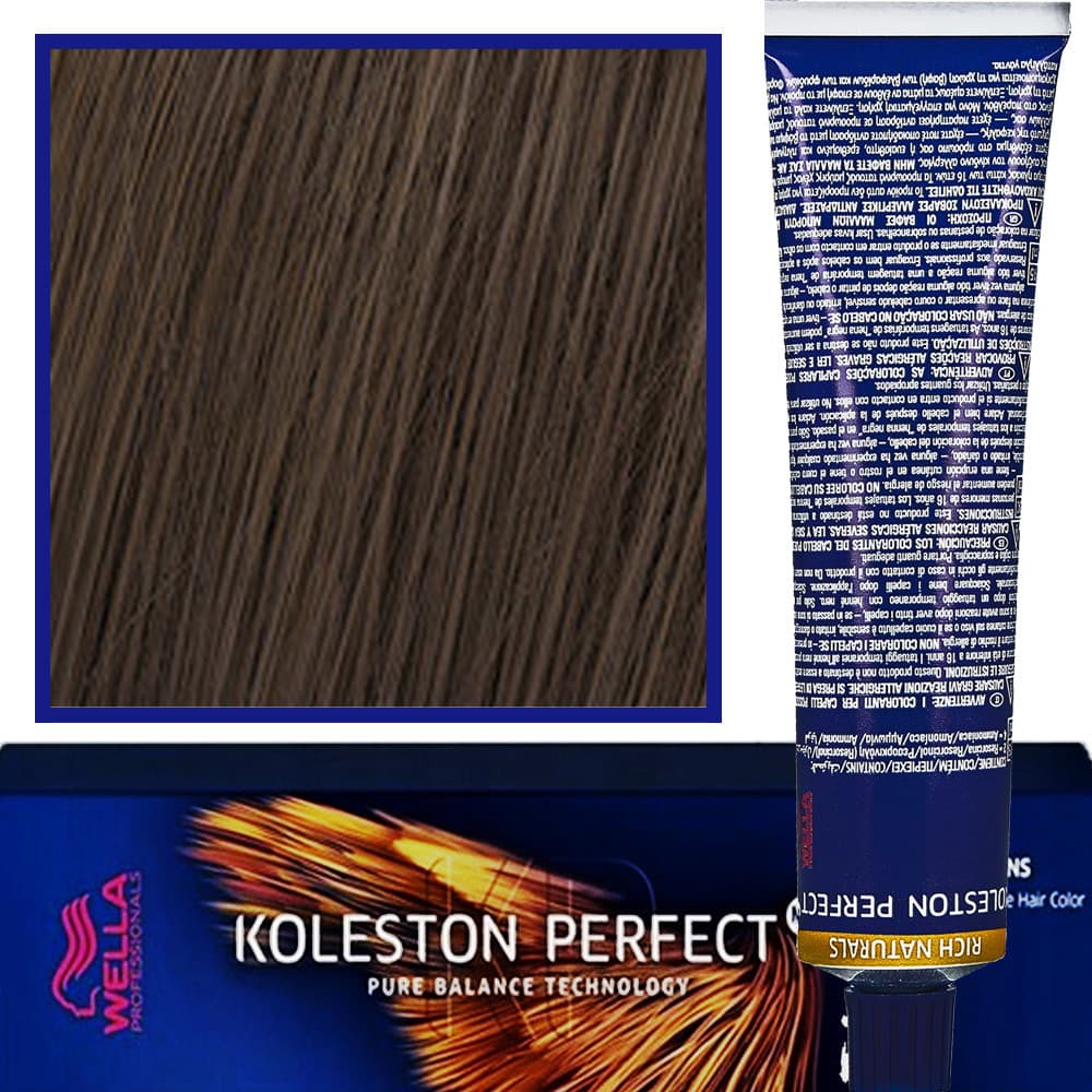 Koleston Perfect Me - profesjonalna farba do koloryzacji włosów, 5/3 Złoty Jasny Brąz