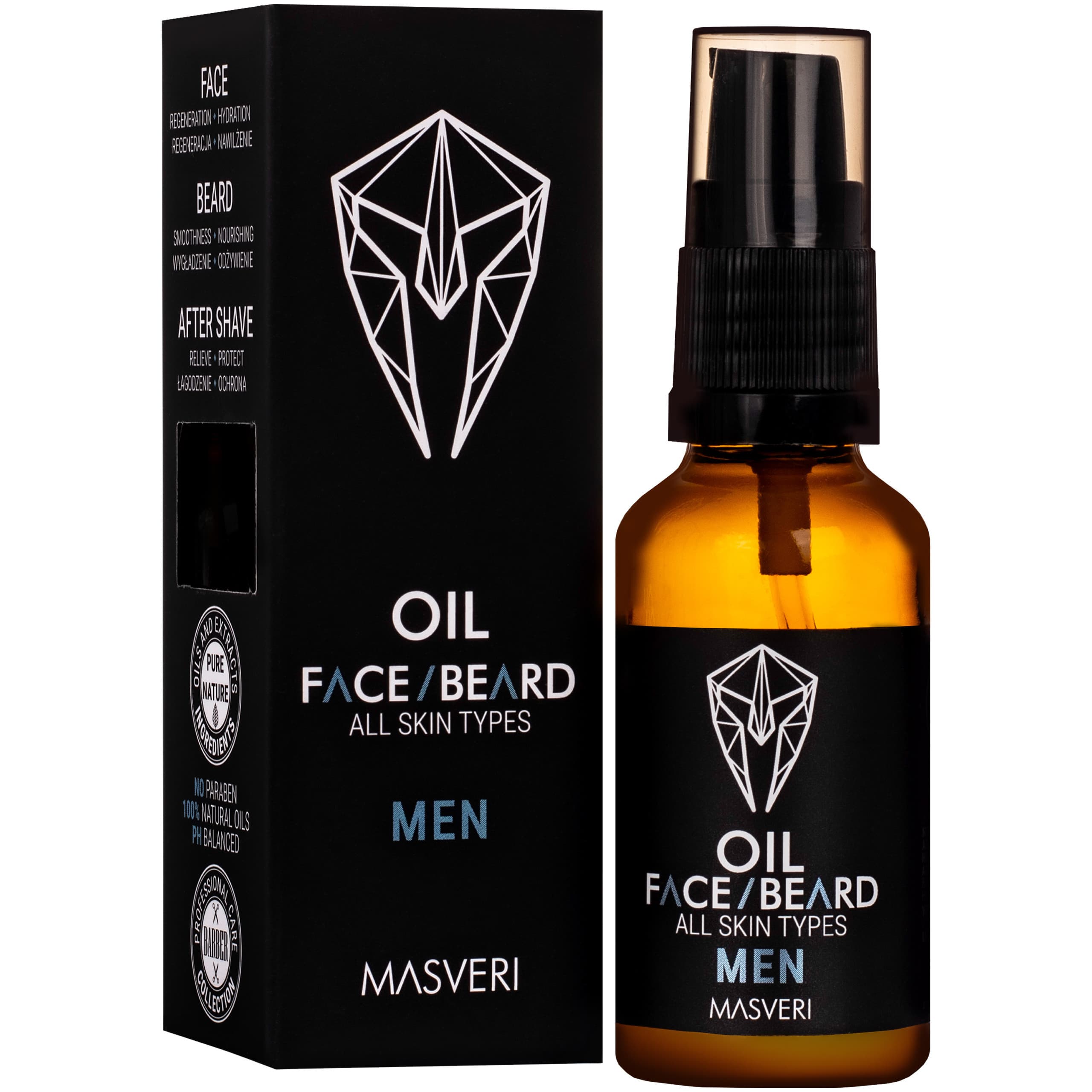 Face Beard Oil All Skin Types - olejek do twarzy i brody, do każdego rodzaju skóry
