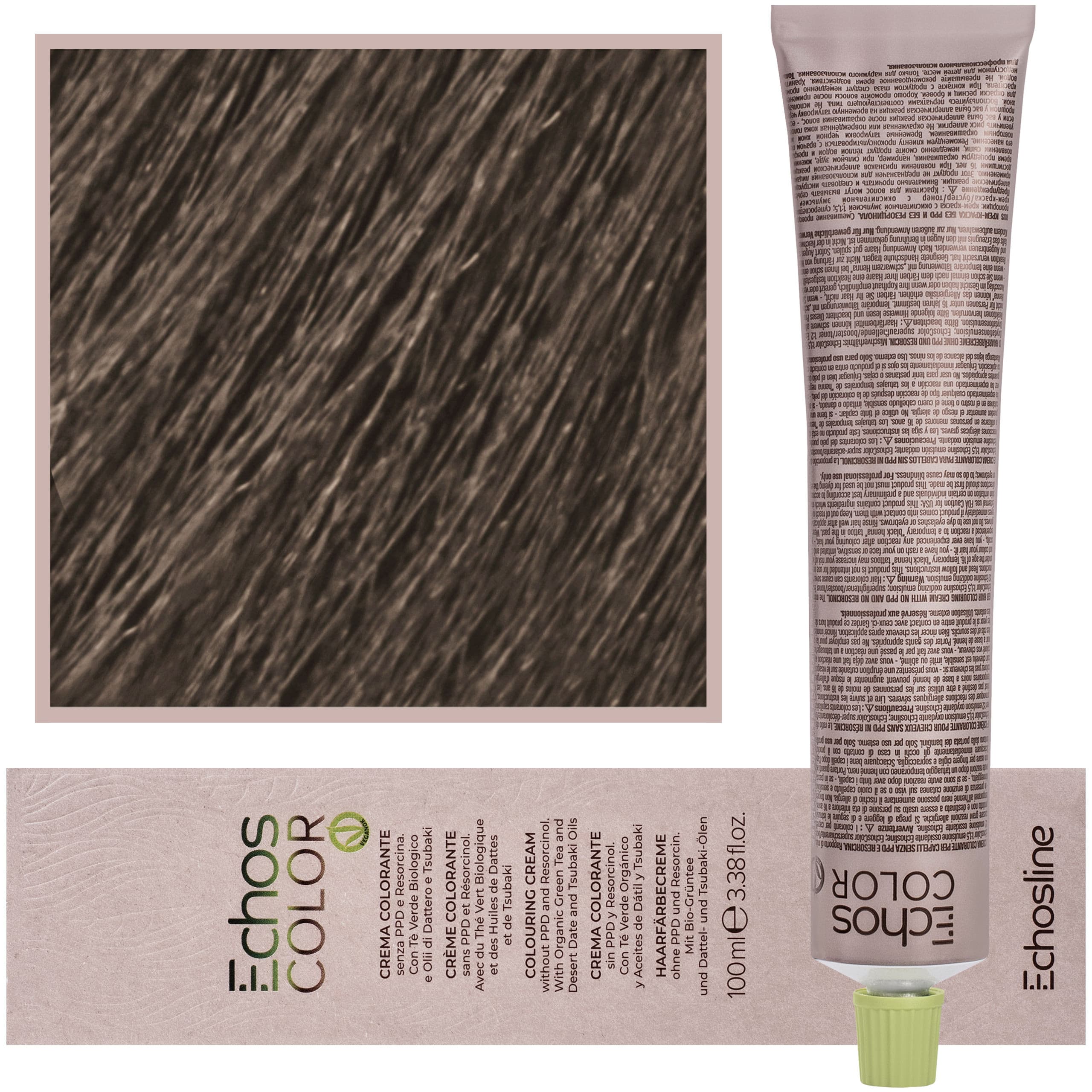 Echos Color Colouring Cream - wegańska farba do włosów, ICE 8,0 | Zimny Naturalny Jasny Blond