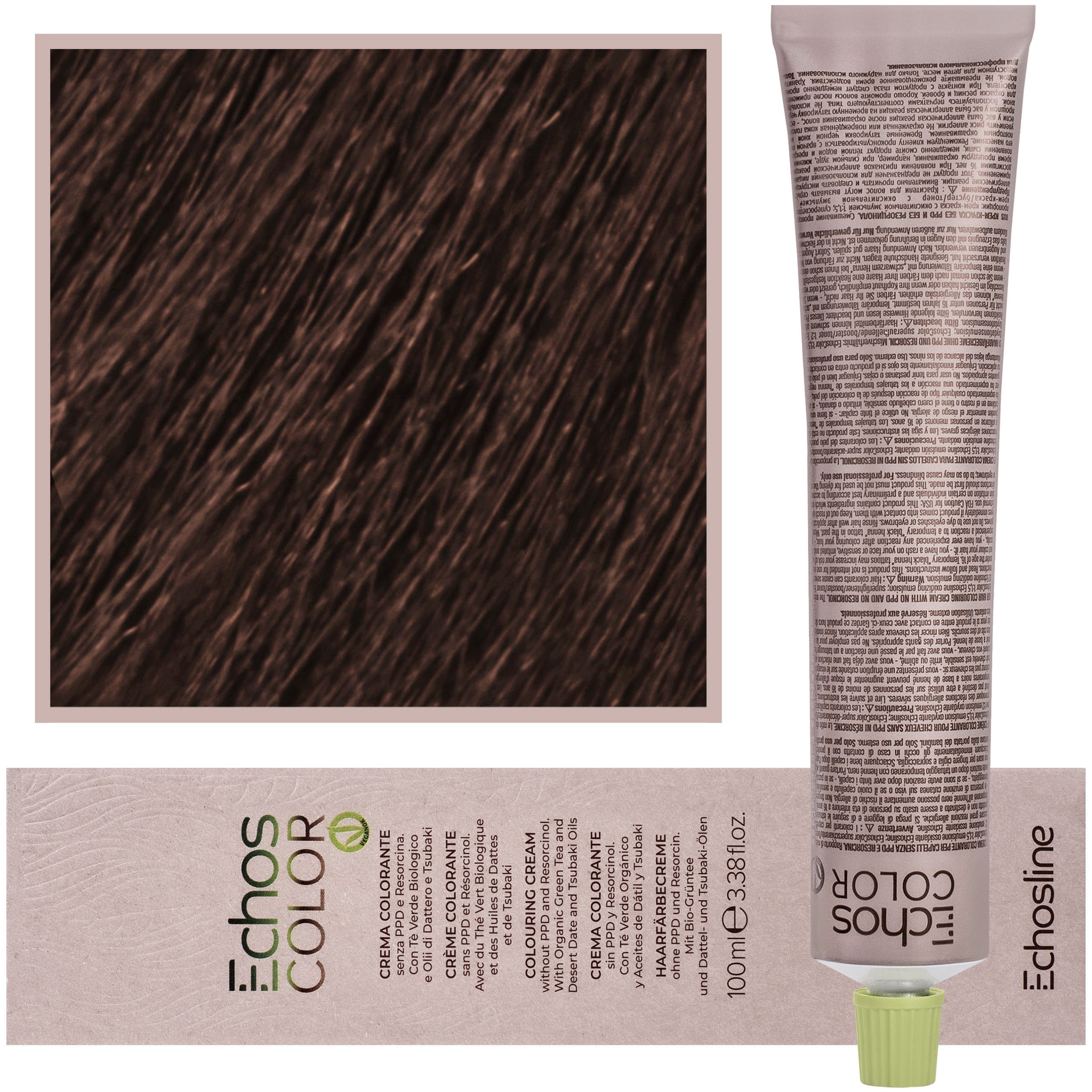 Echos Color Colouring Cream - wegańska farba do włosów, NUDE 8,32 | Jasny Blond Taupe
