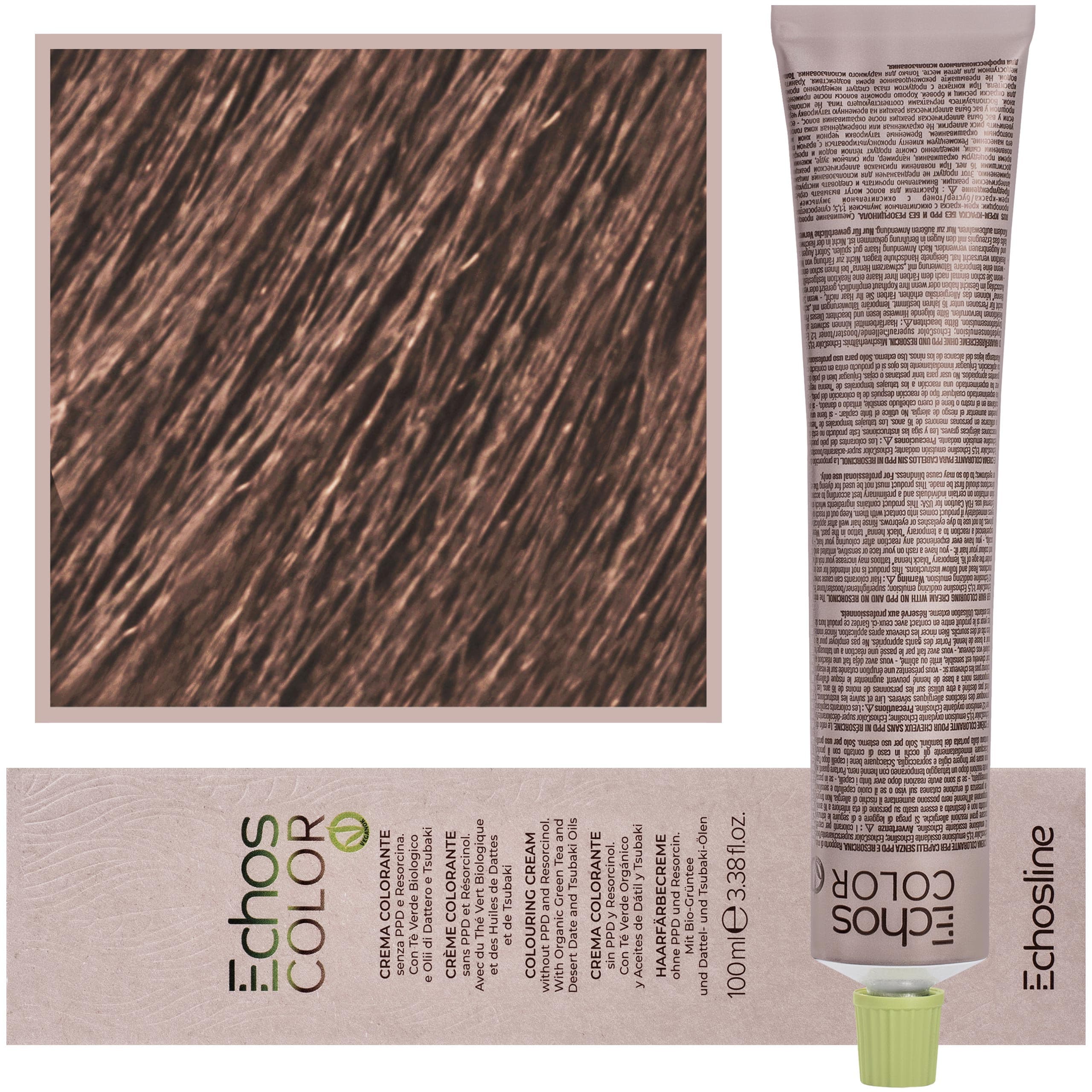 Echos Color Colouring Cream - wegańska farba do włosów, 8,7 | Piaskowy Jasny Blond