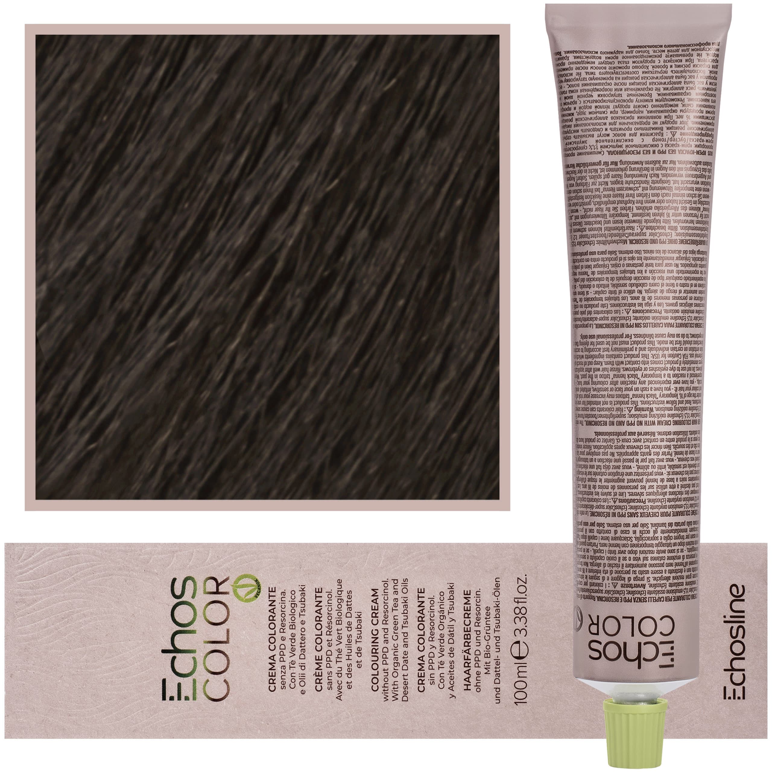 Echos Color Colouring Cream - wegańska farba do włosów, 6,0 | Ciemny Blond