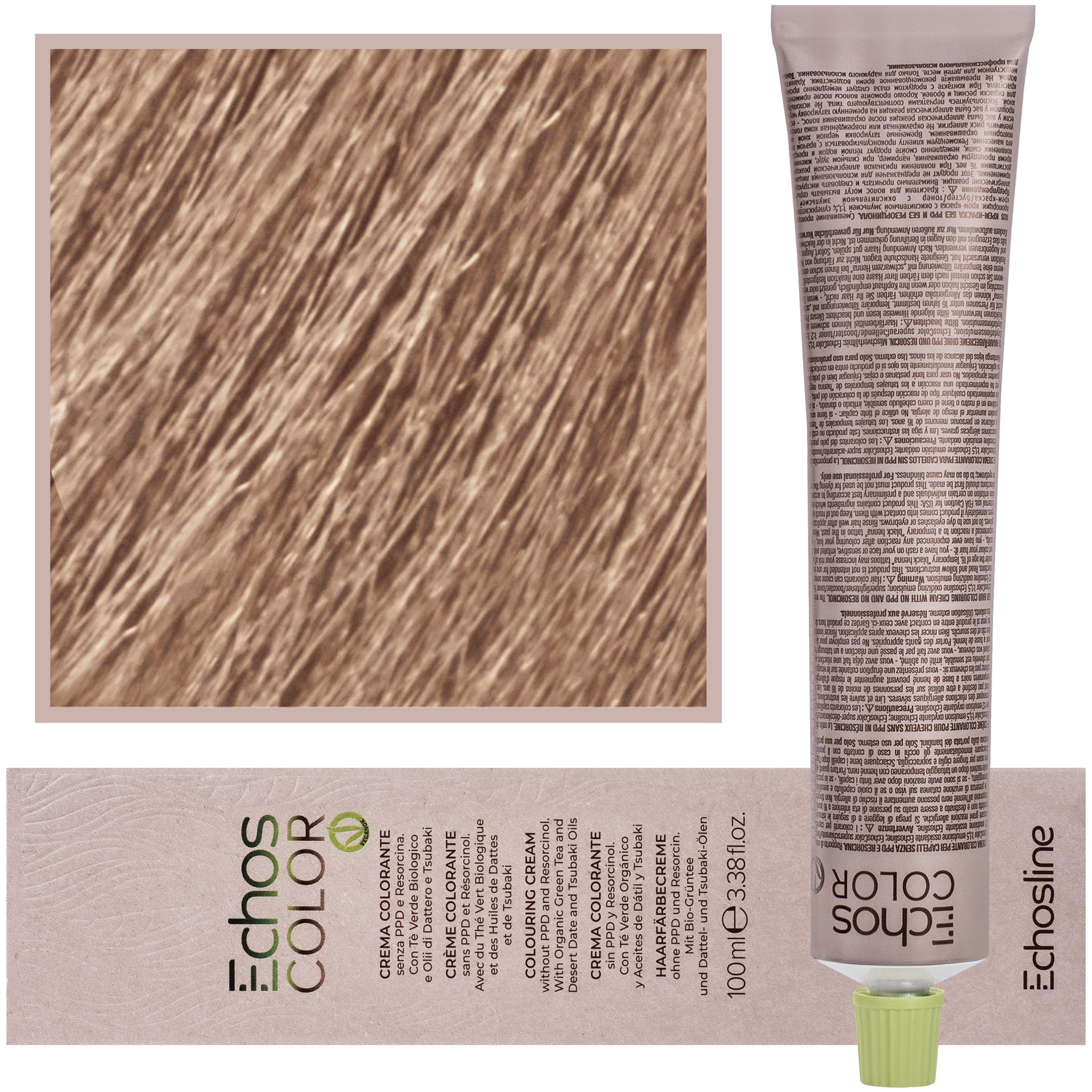 Echos Color Colouring Cream - wegańska farba do włosów, 9,7 | Piaskowy Bardzo Jasny Blond