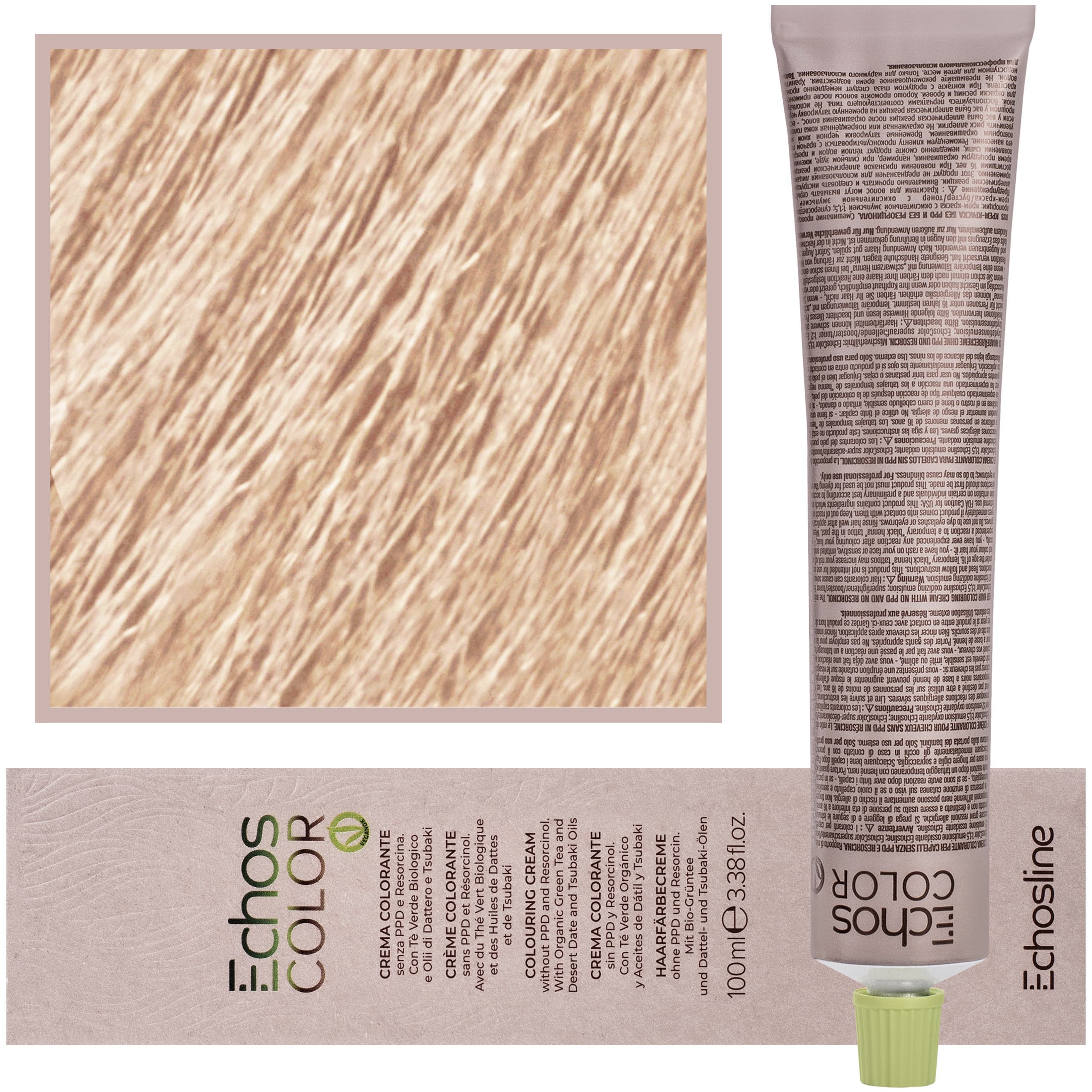 Echos Color Colouring Cream - wegańska farba do włosów, 12,0 | Ektra Platynowy Naturalny Blond