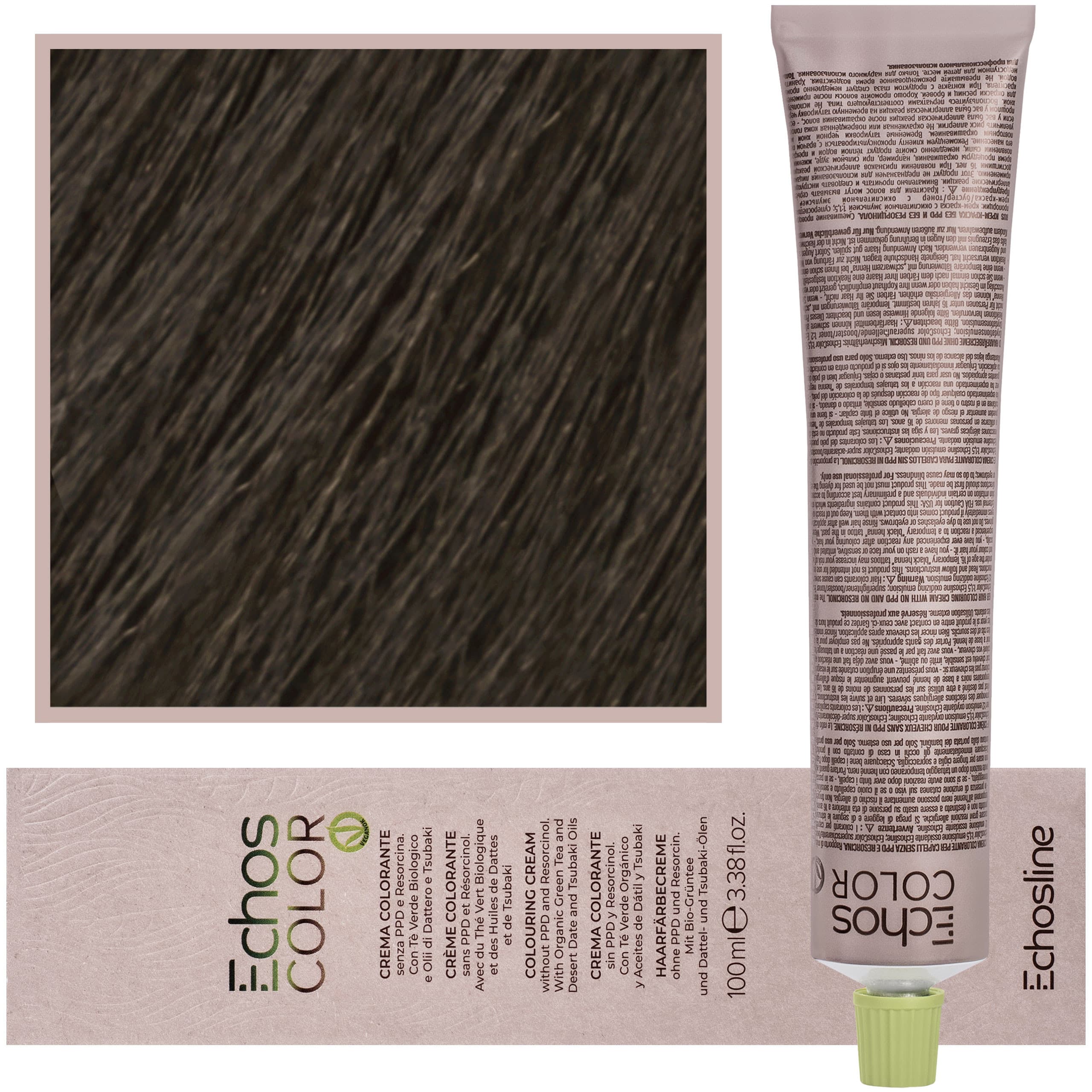 Echos Color Colouring Cream - wegańska farba do włosów, 7,0 | Średni Blond