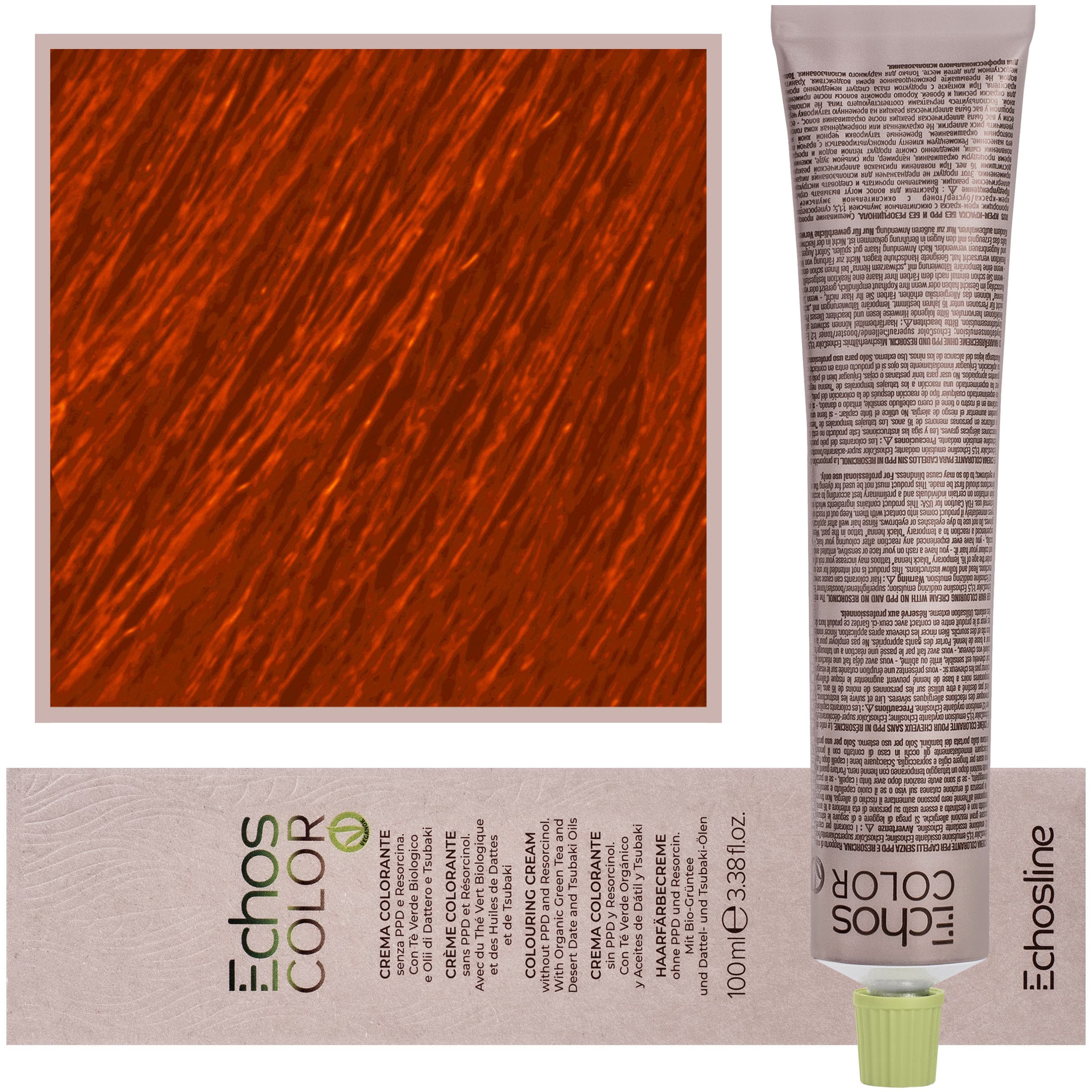 Echos Color Colouring Cream - wegańska farba do włosów, ORANGE | Pomarańczowy