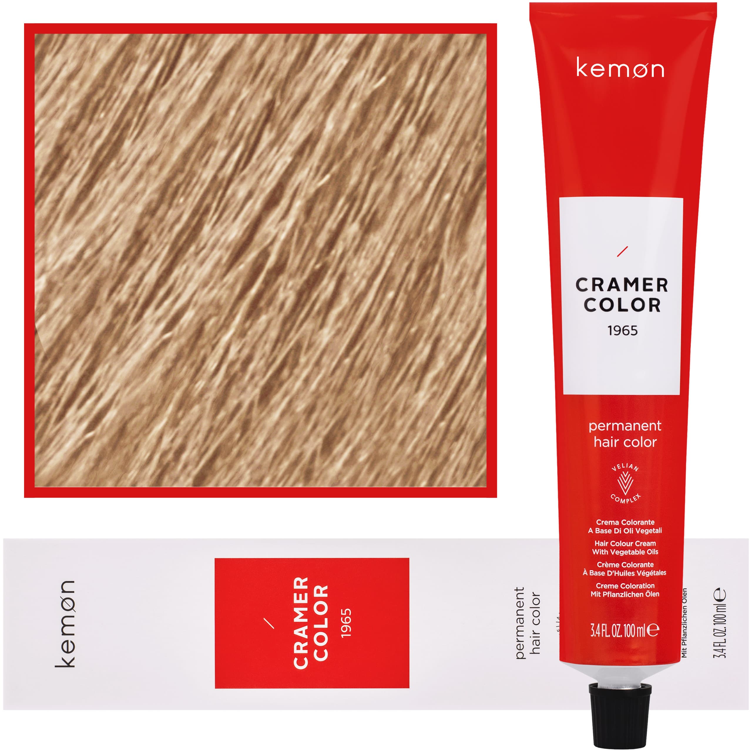 Cramer Color - kremowa farba do włosów z olejem kokosowym, 10 | Naturalny Platynowy