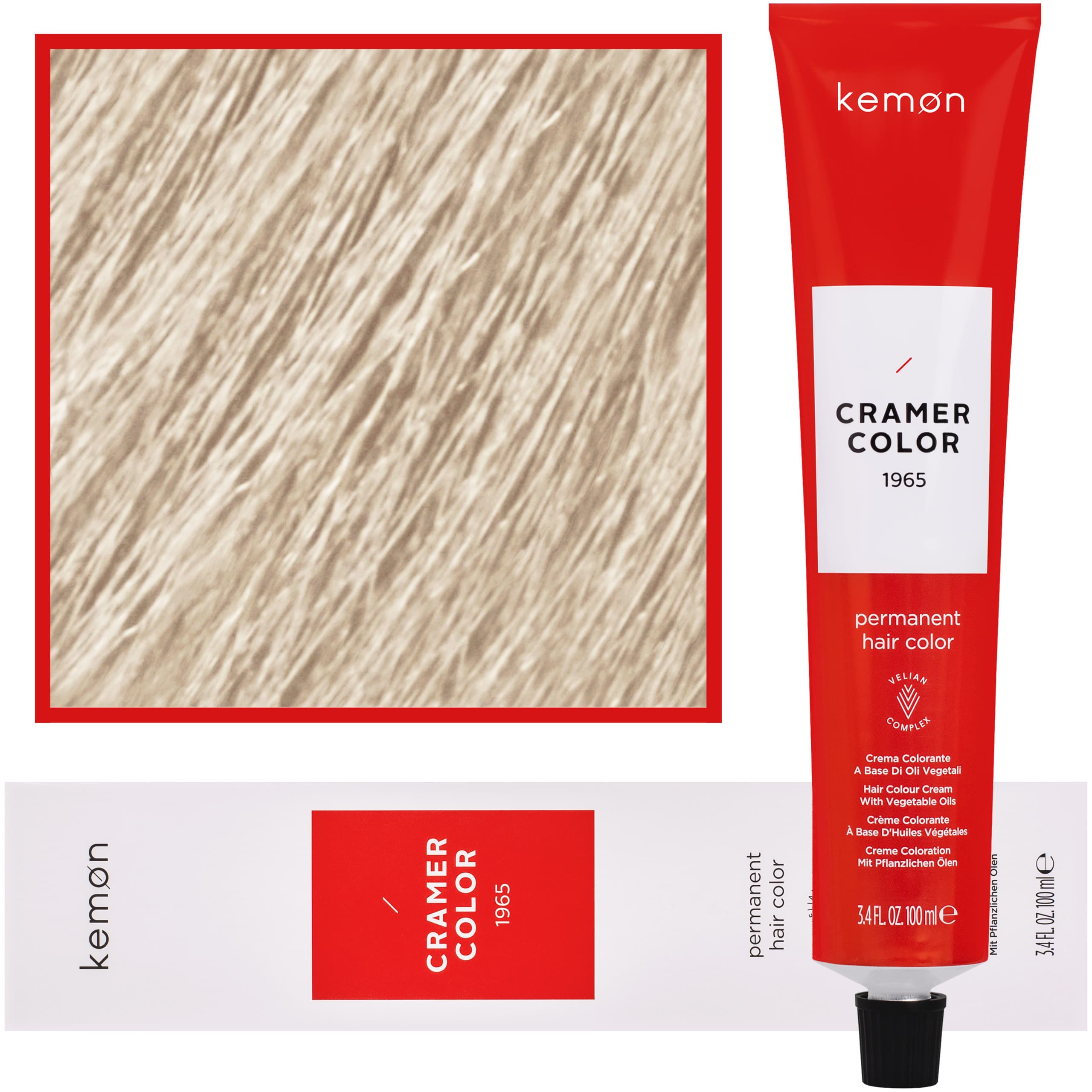 Cramer Color - kremowa farba do włosów z olejem kokosowym, 10,78 | Fioletowy Perłowy Platynowy