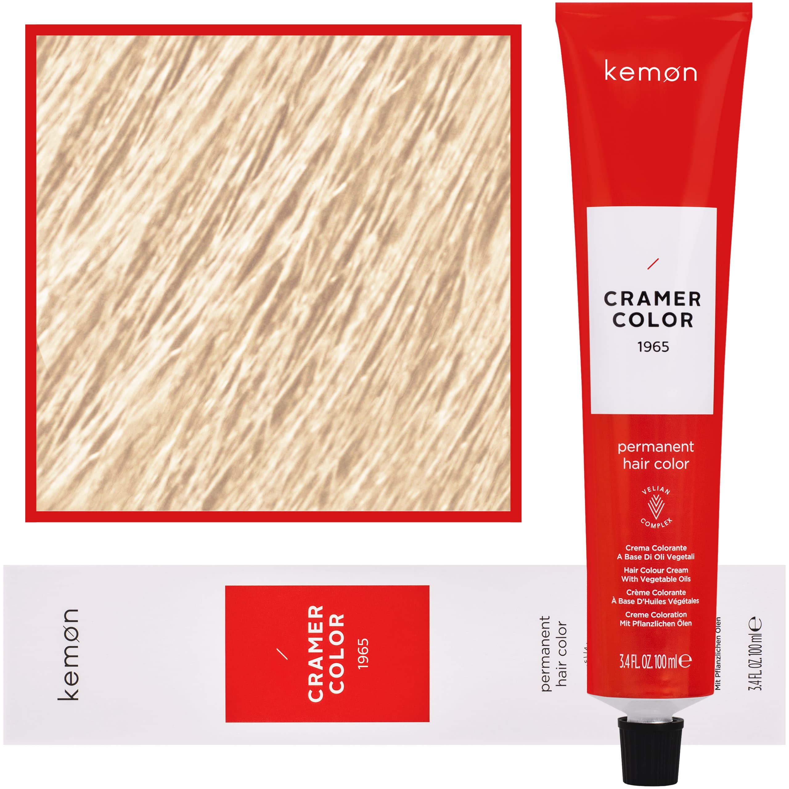 Cramer Color - kremowa farba do włosów z olejem kokosowym, 1000 | Naturalny Ultra-Rozjaśniacz
