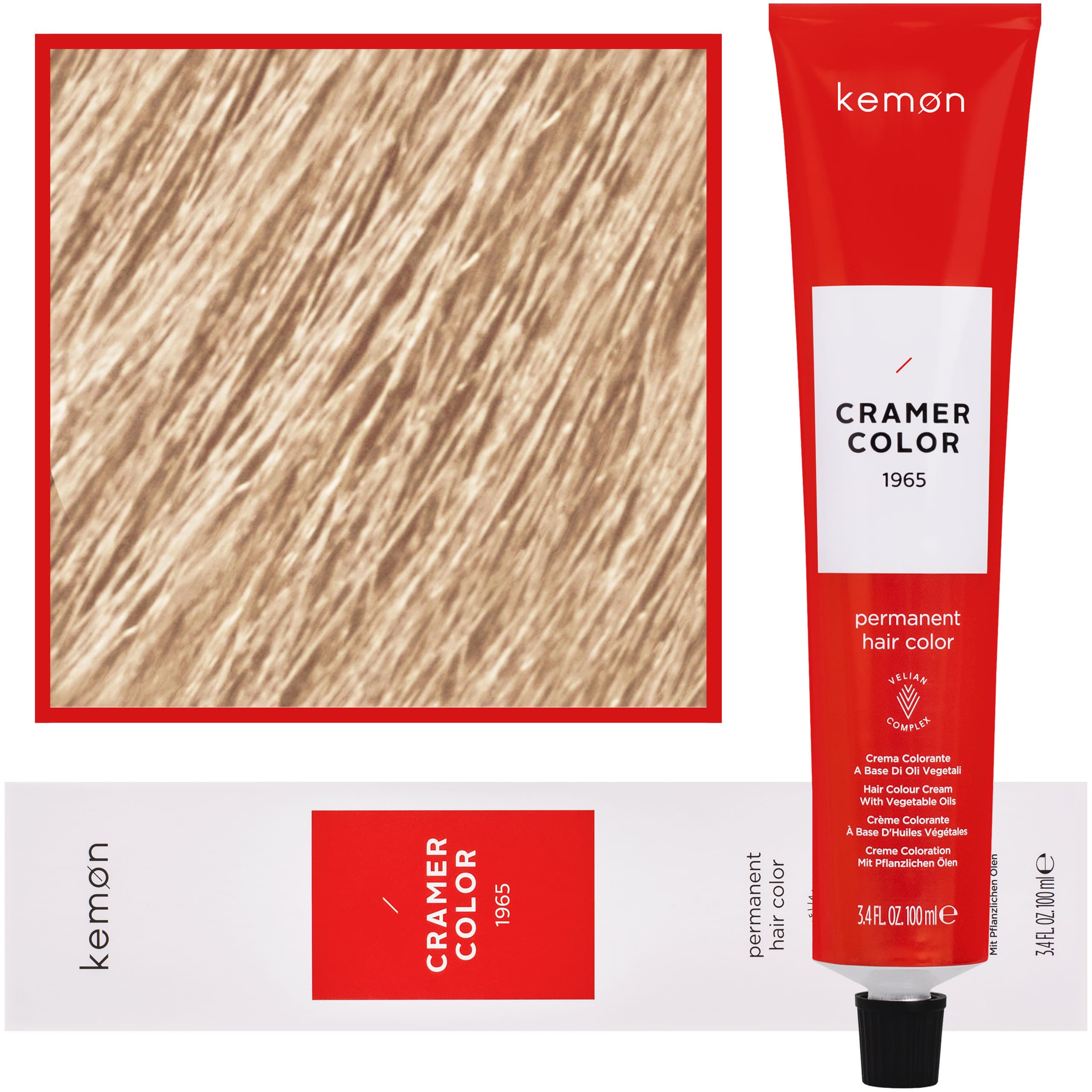 Cramer Color - kremowa farba do włosów z olejem kokosowym, 101 | Popielaty Super-Rozjaśniacz