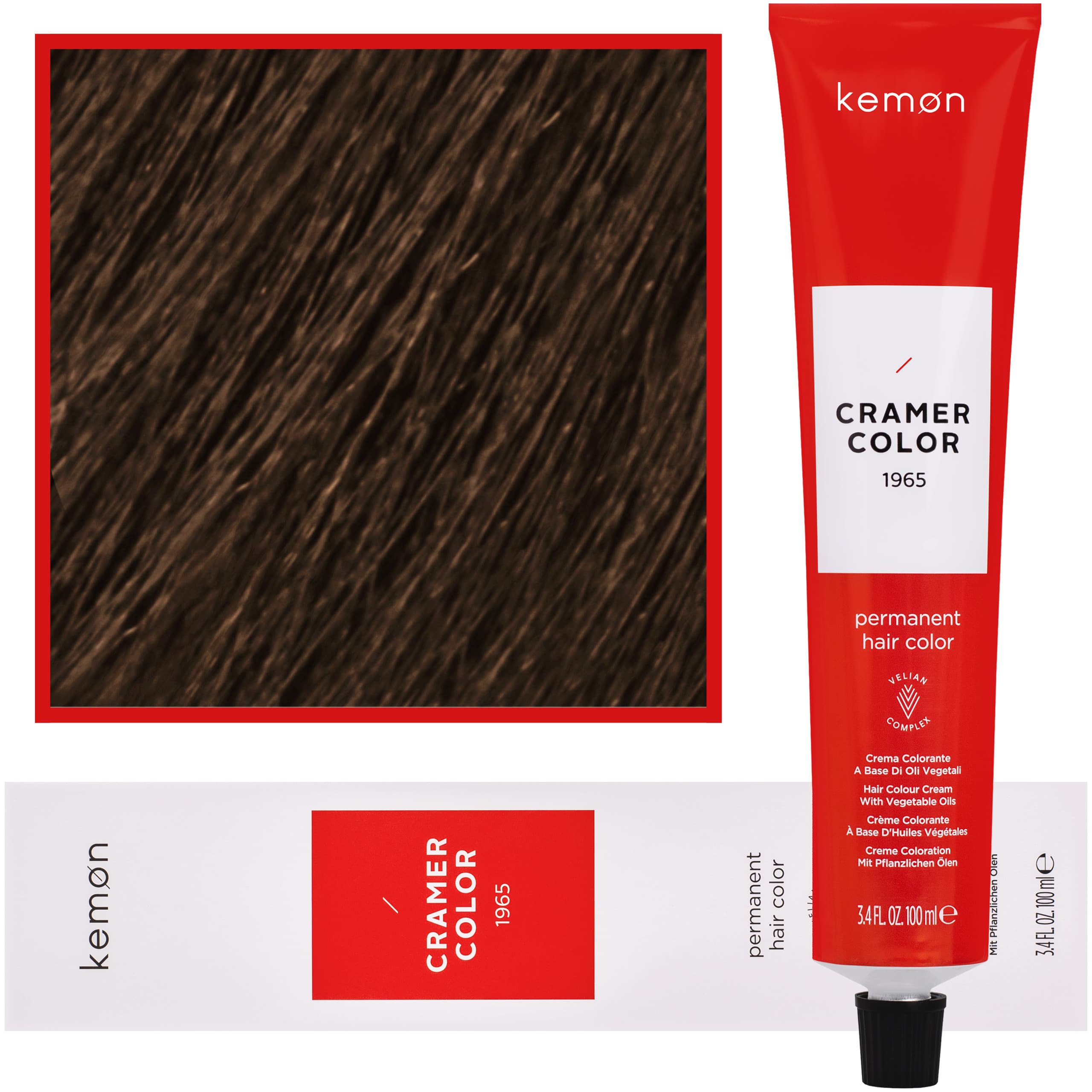 Cramer Color - kremowa farba do włosów z olejem kokosowym, 7 | Blond