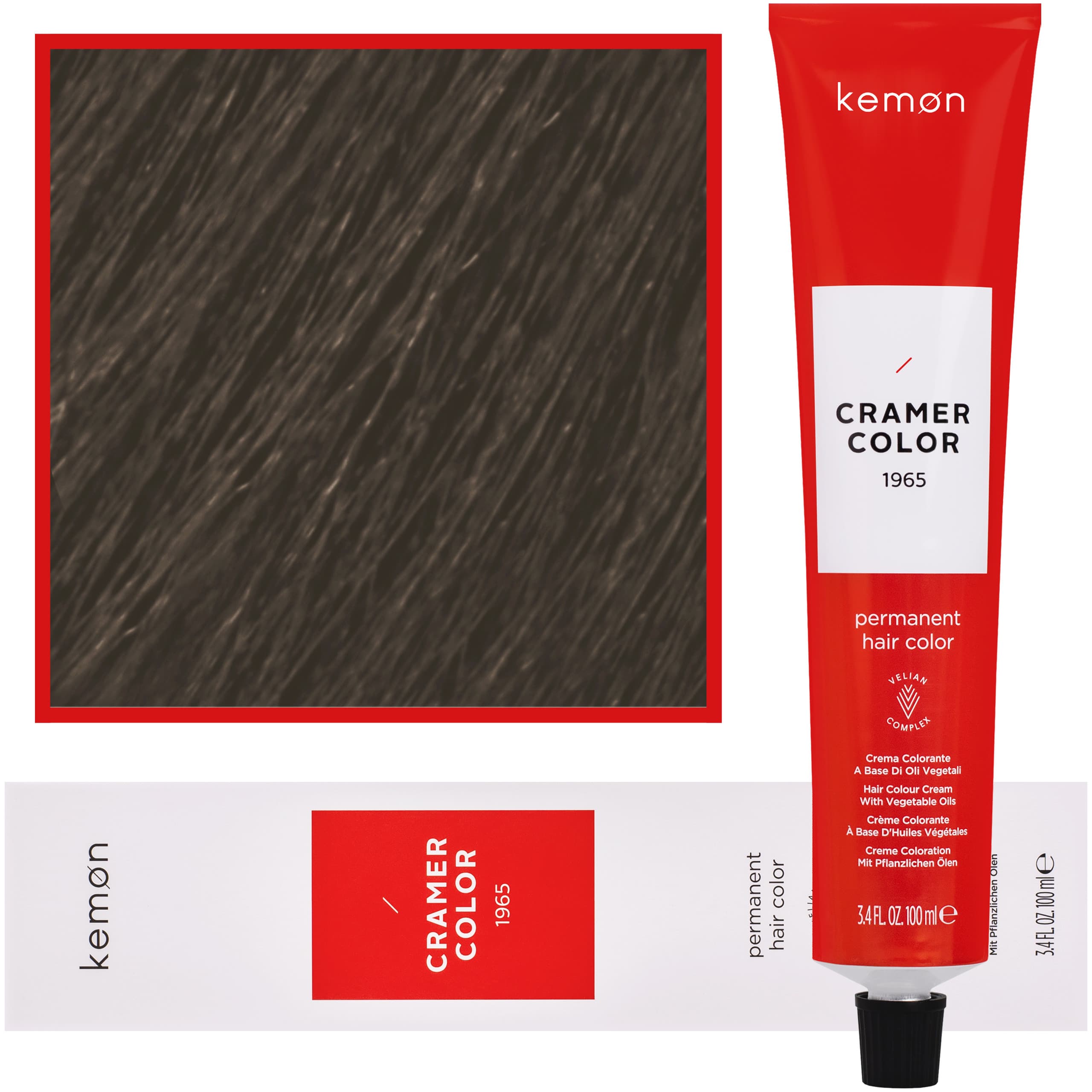 Cramer Color - kremowa farba do włosów z olejem kokosowym, 8,1 | Jasny Popielaty Blond