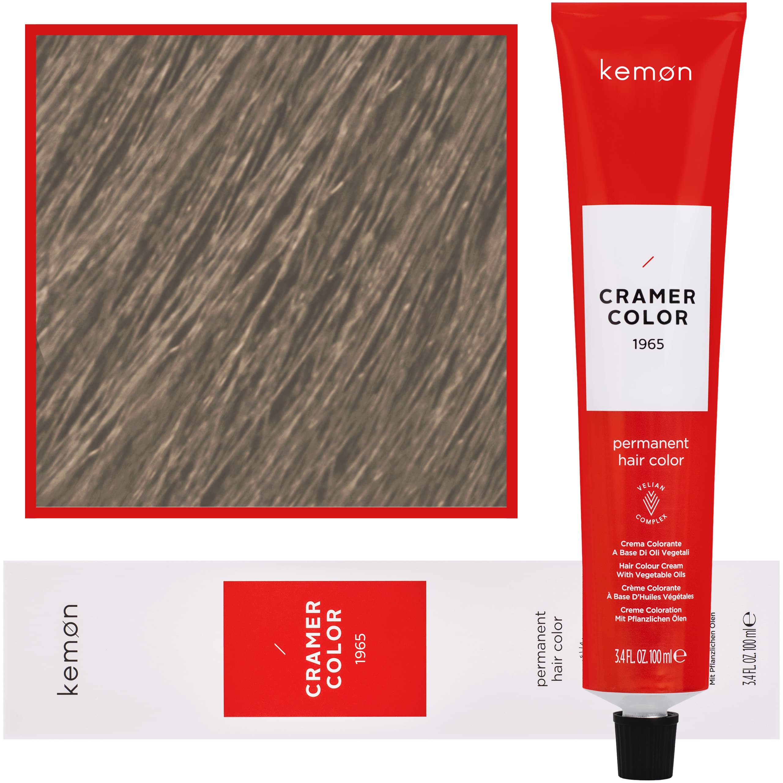 Cramer Color - kremowa farba do włosów z olejem kokosowym, 8,78 | Jasny Fioletowy Perłowy Blond