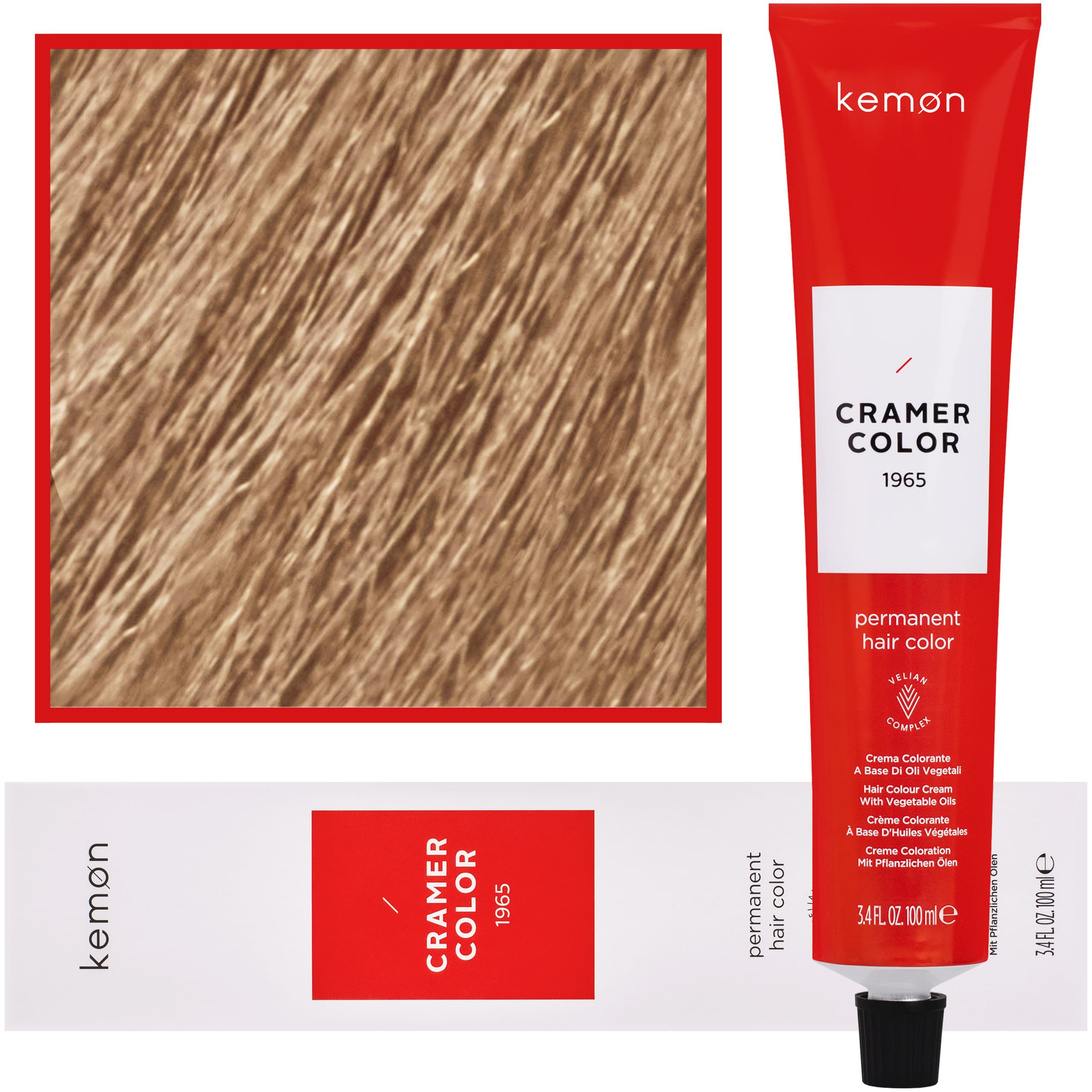 Cramer Color - kremowa farba do włosów z olejem kokosowym, 9 | Bardzo Jasny Blond