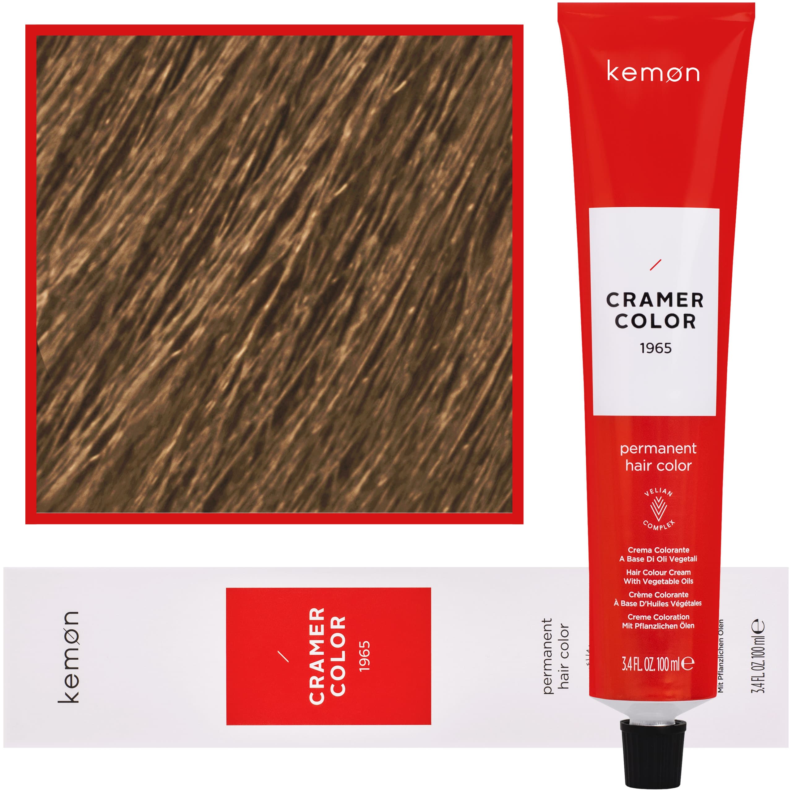 Cramer Color - kremowa farba do włosów z olejem kokosowym, 9,0 | Bardzo Jasny Śródziemnomorski Naturalny Blond
