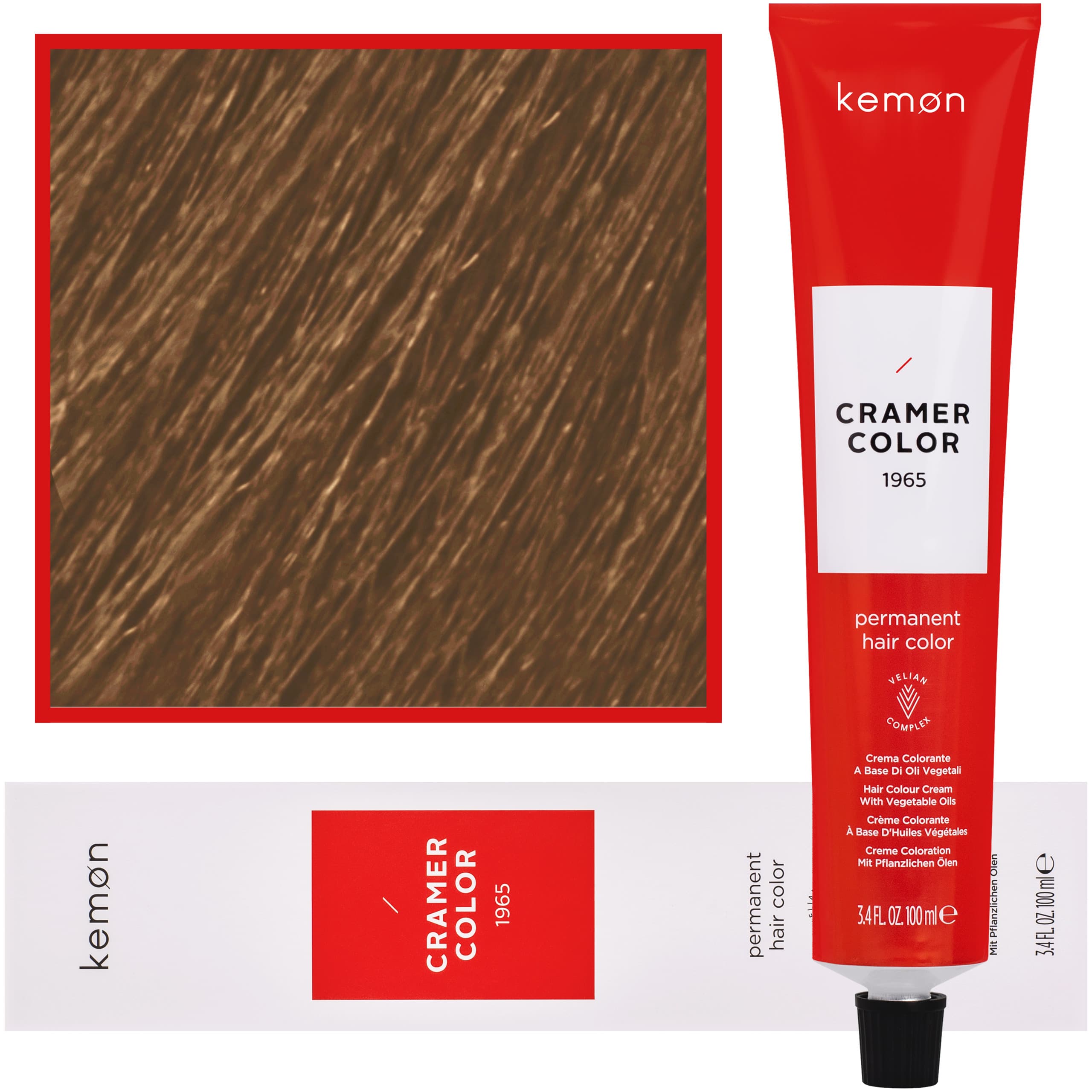 Cramer Color - kremowa farba do włosów z olejem kokosowym, 9,000 | Bardzo Jasny Super Naturalny Blond
