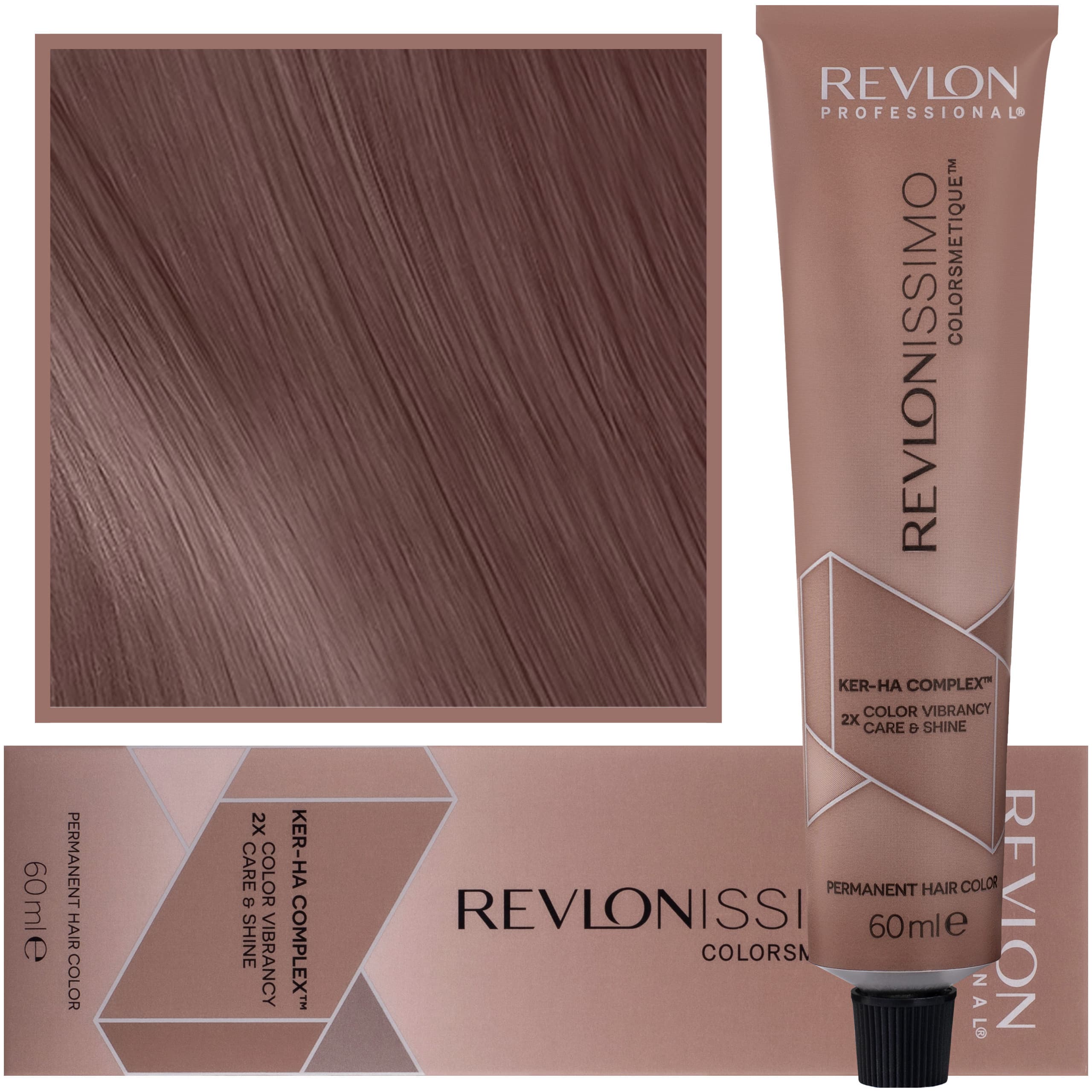 Revlonissimo Colorsmetique High Coverage - profesjonalna farba do siwych włosów, HC 6,25 | Ciemny Opalizujący Mahoniowy Blond